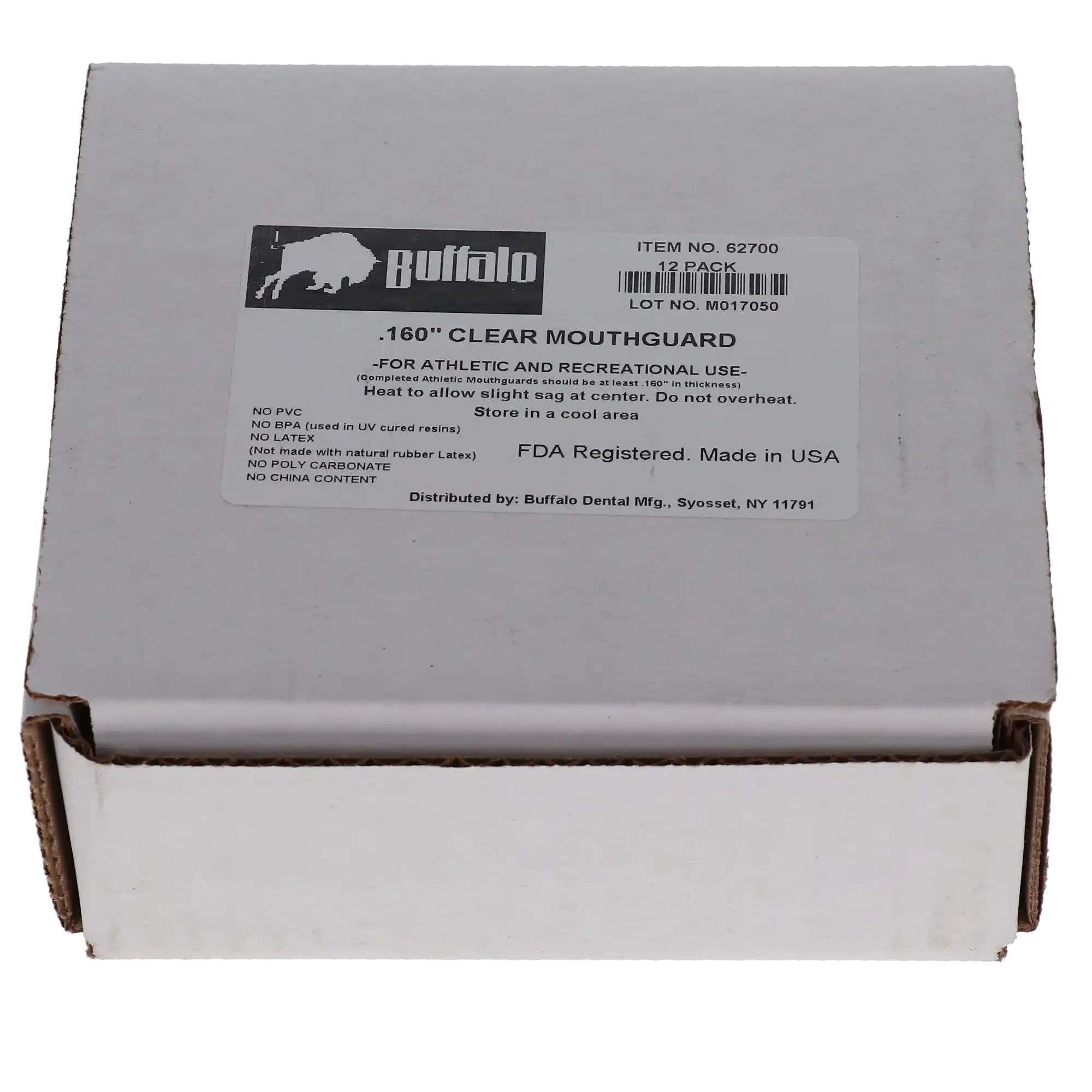 Buffalo Dental Mouthguard Material, Clear EVA Sheets, 0.160" x 5" x 5", 12/Pkg, 62700 thumbnail 6