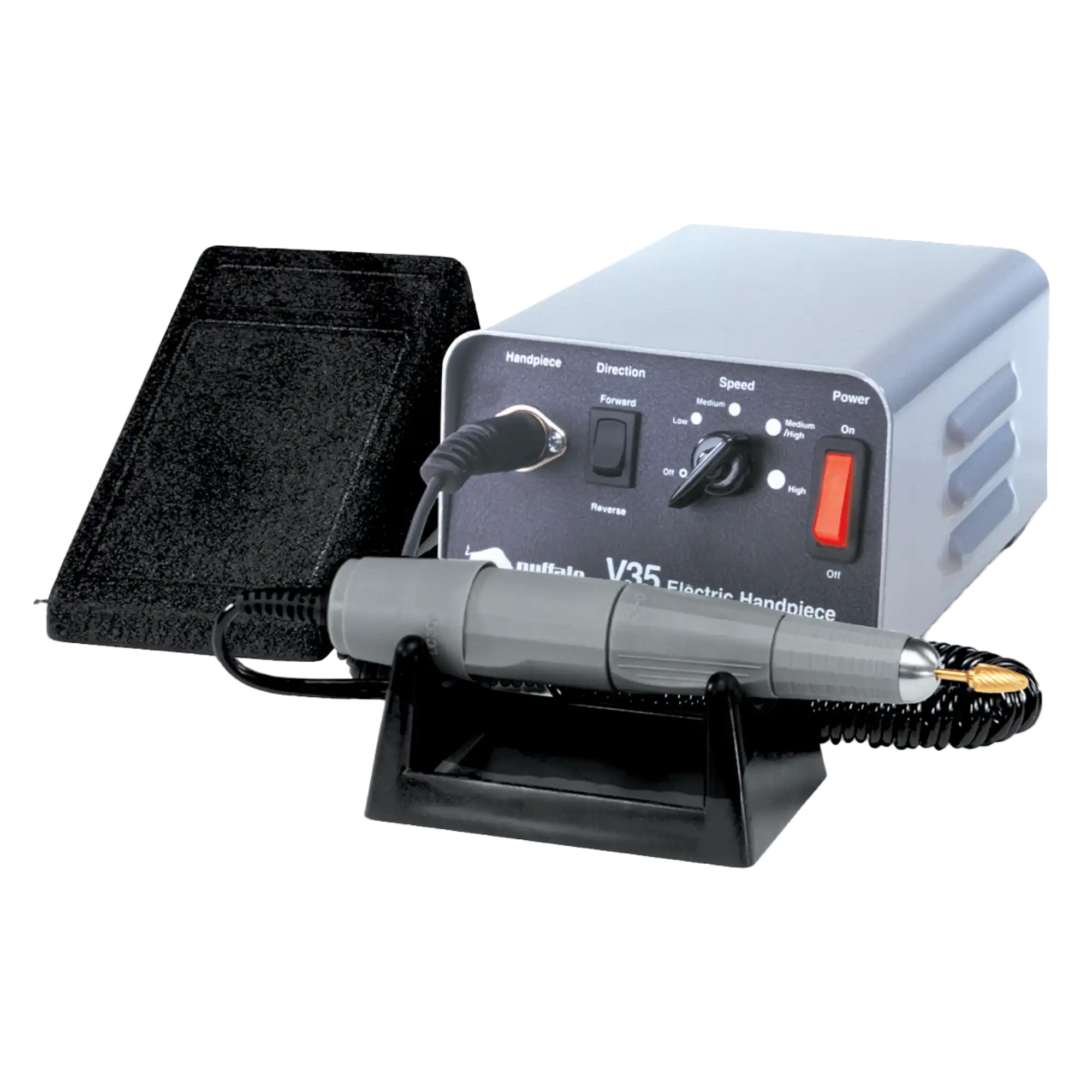 Buffalo Dental V35 Gray Electric Handpiece System, 120V AC, 35,000 RPM, Complete with Console, Handpiece, and Foot Control, 37570 thumbnail 9