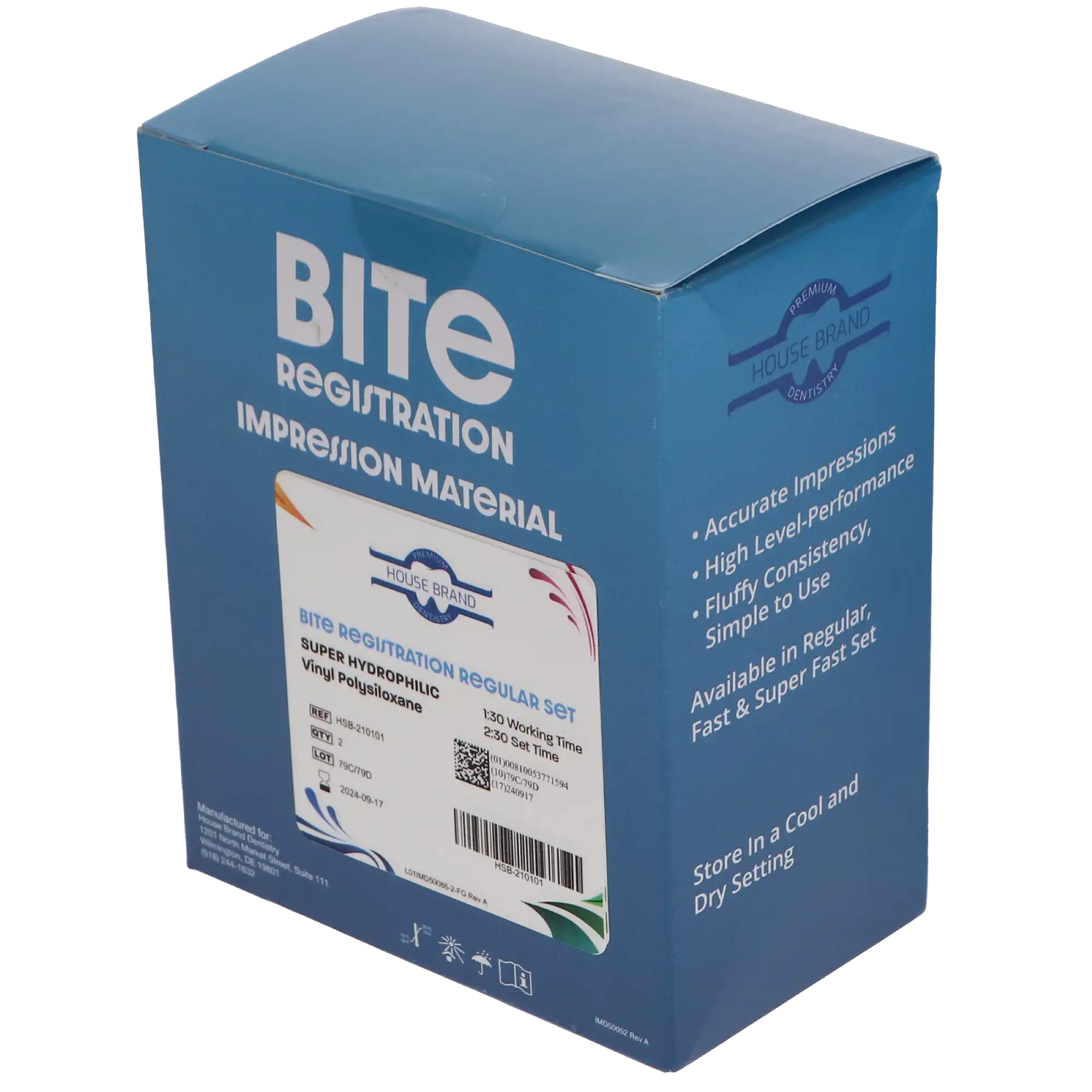 Bite Registration Impression Material, Regular Set, Unflavored, 2/Pk, 210101 thumbnail 4