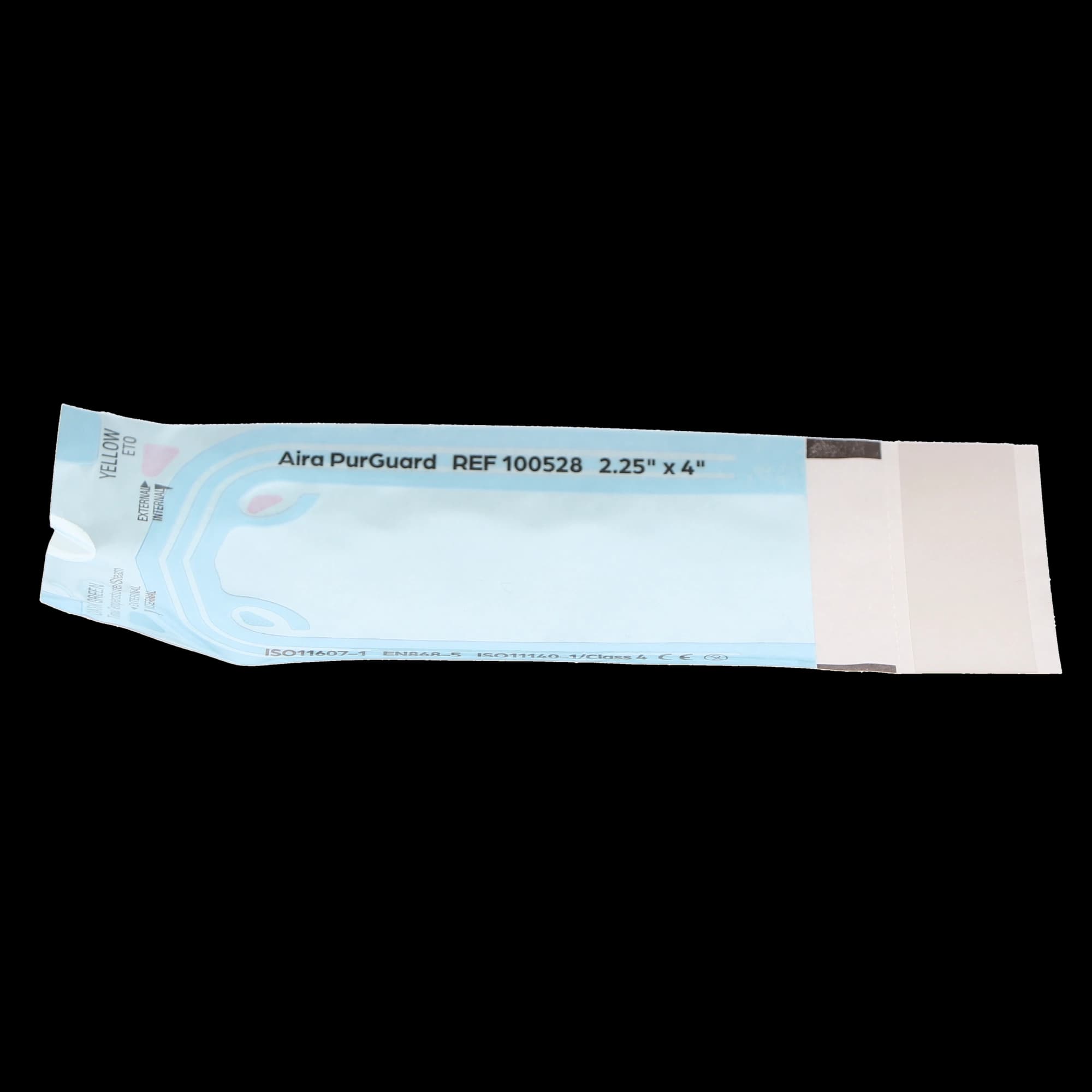 Aira Self-Sealing Sterilization Pouch, Class 4, Blue Film, 2.25" x 4", 200/Box, 100528 - Sterilization Pouch, Class 4, Self-Sealing, Blue Film, 2.25" x 4" 200/Pack, 100528 - Image 1