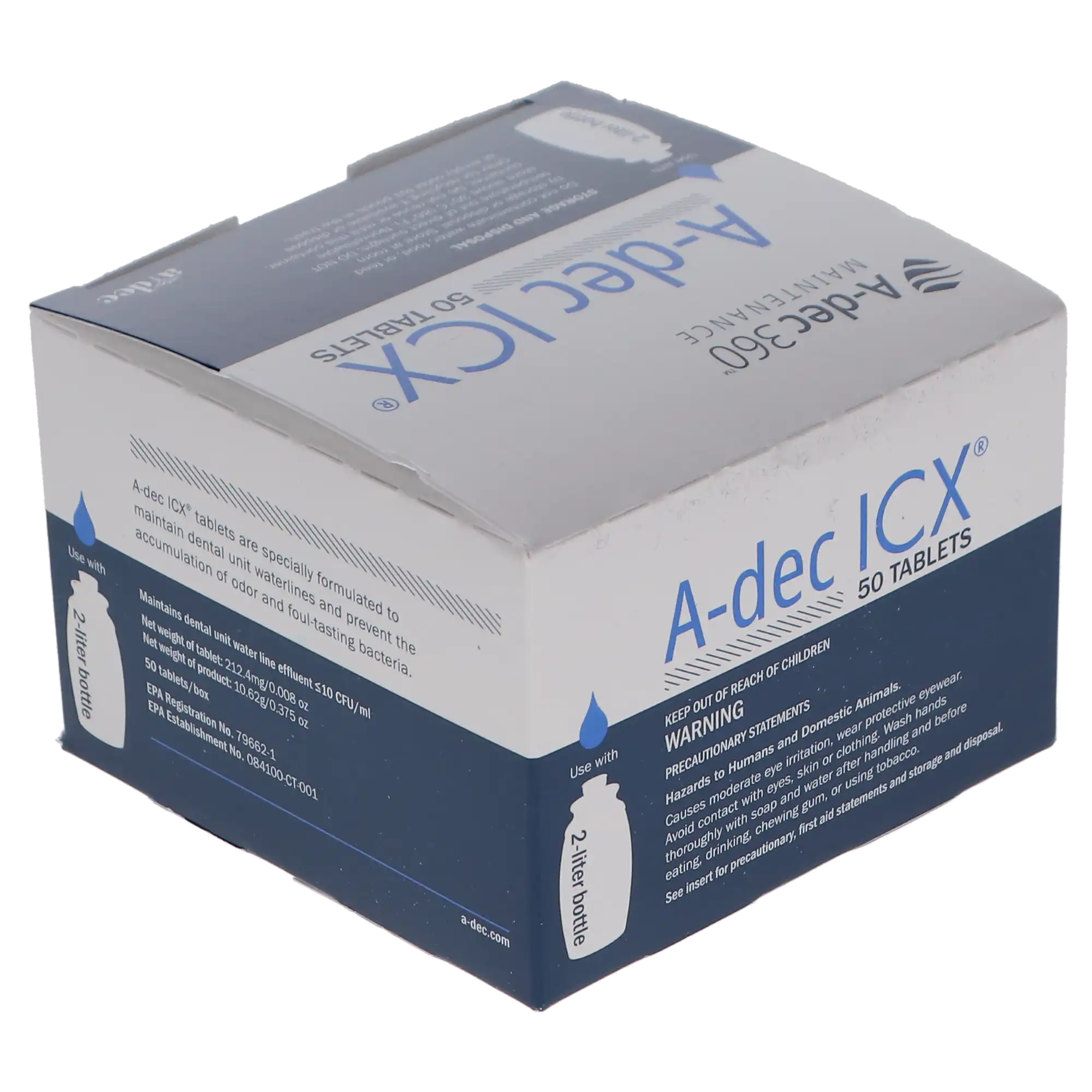 A-dec ICX Waterline Treatment Tablets, 2L Bottle, 50/Bx, 90.1065.00 thumbnail 9