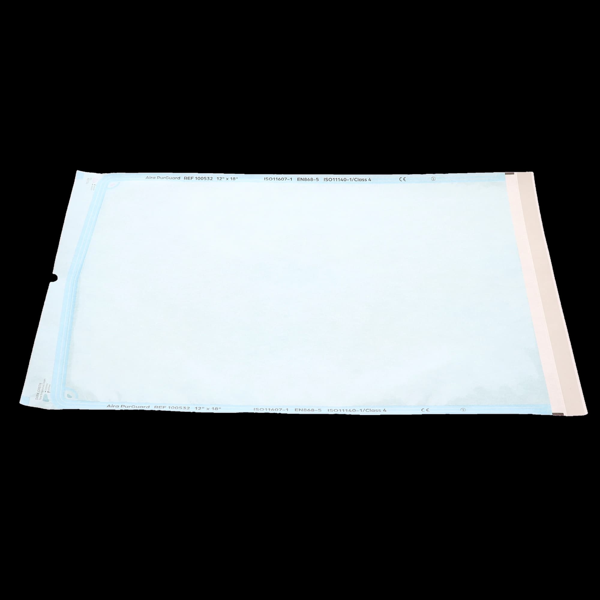 Aira Self-Sealing Sterilization Pouches, Class 4, Blue Film, 12" x 18", 200/Box, 100532 - Sterilization Pouch, Class 4, Self-Sealing, Blue Film, 12" x 18" 200/Pack, 100532 - Image 1