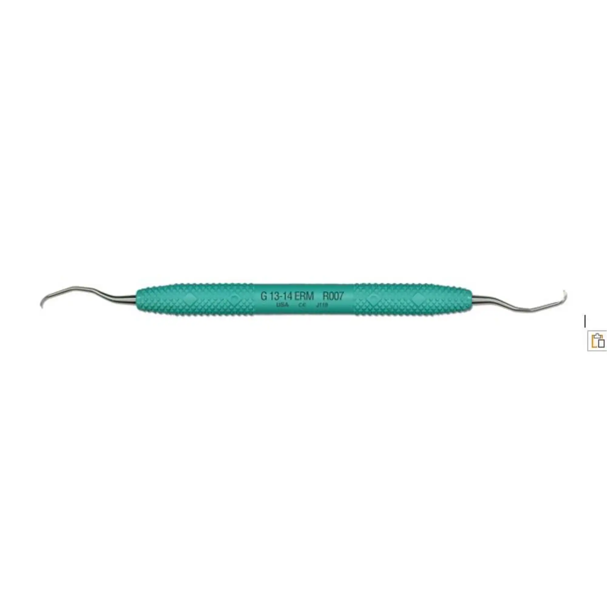PDT Amazing Gracey 13/14 Extended Reach Mini Curette, Double End, Caribbean Green Resin Handle, R007 thumbnail 2