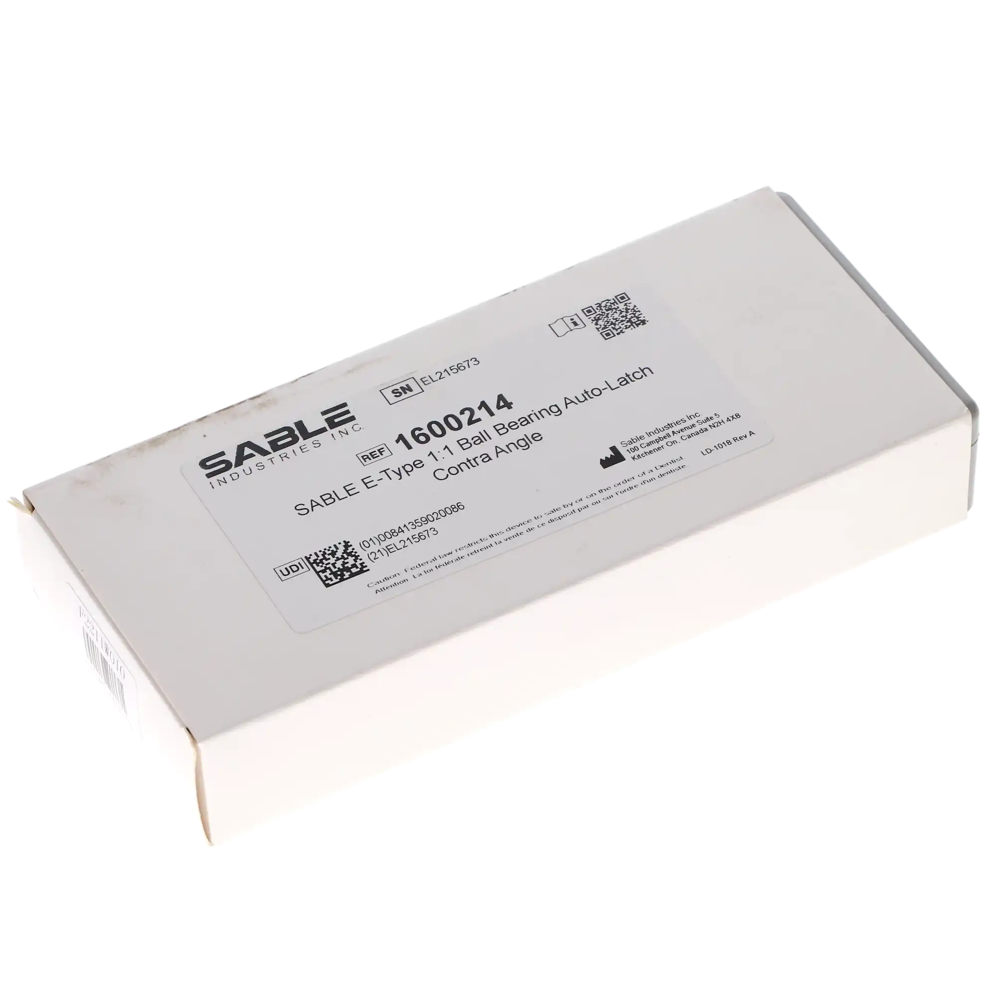 Sable E-Type One Piece 1:1 BB PB Latch Contra Angle Low Speed Handpiece Attachment, 1600214 thumbnail 5