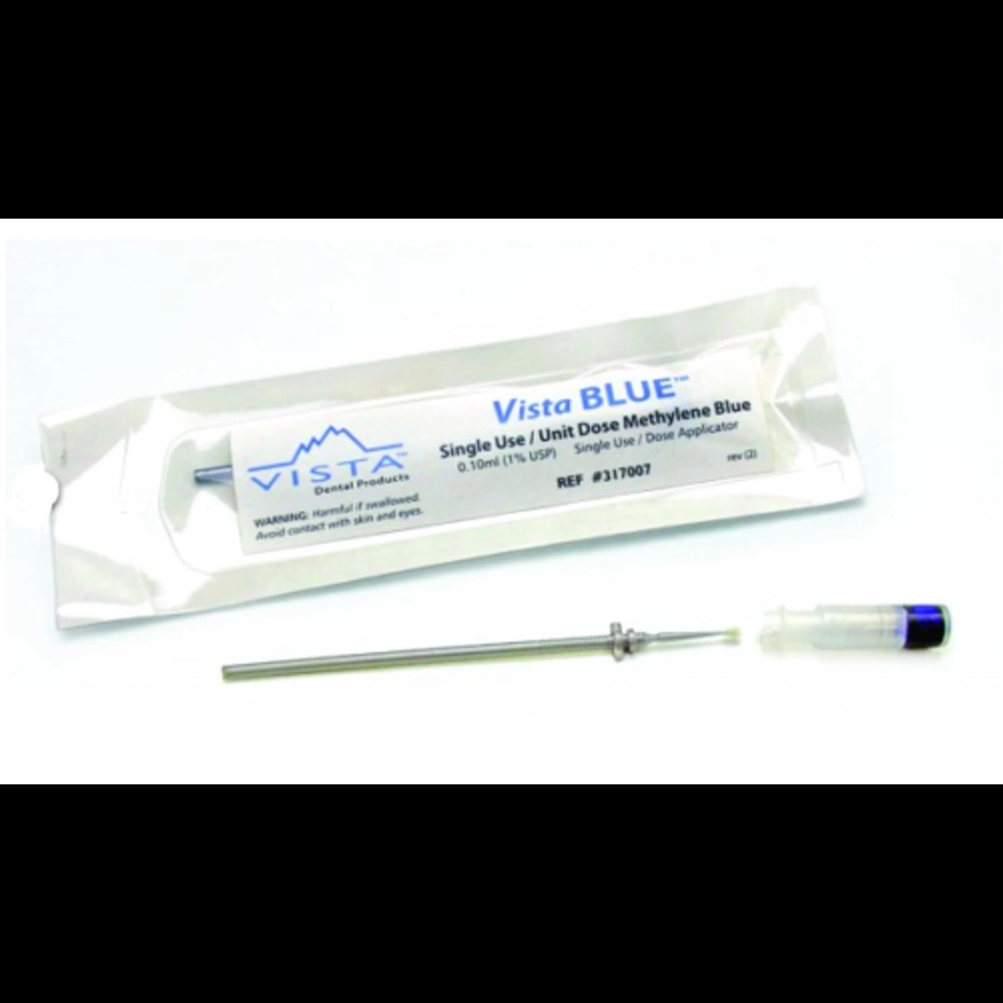 Vista-Blue Methylene Blue Fracture Detection Unit Dose Syringes, 0.1 mL, 30/Pkg, #317007 thumbnail 2