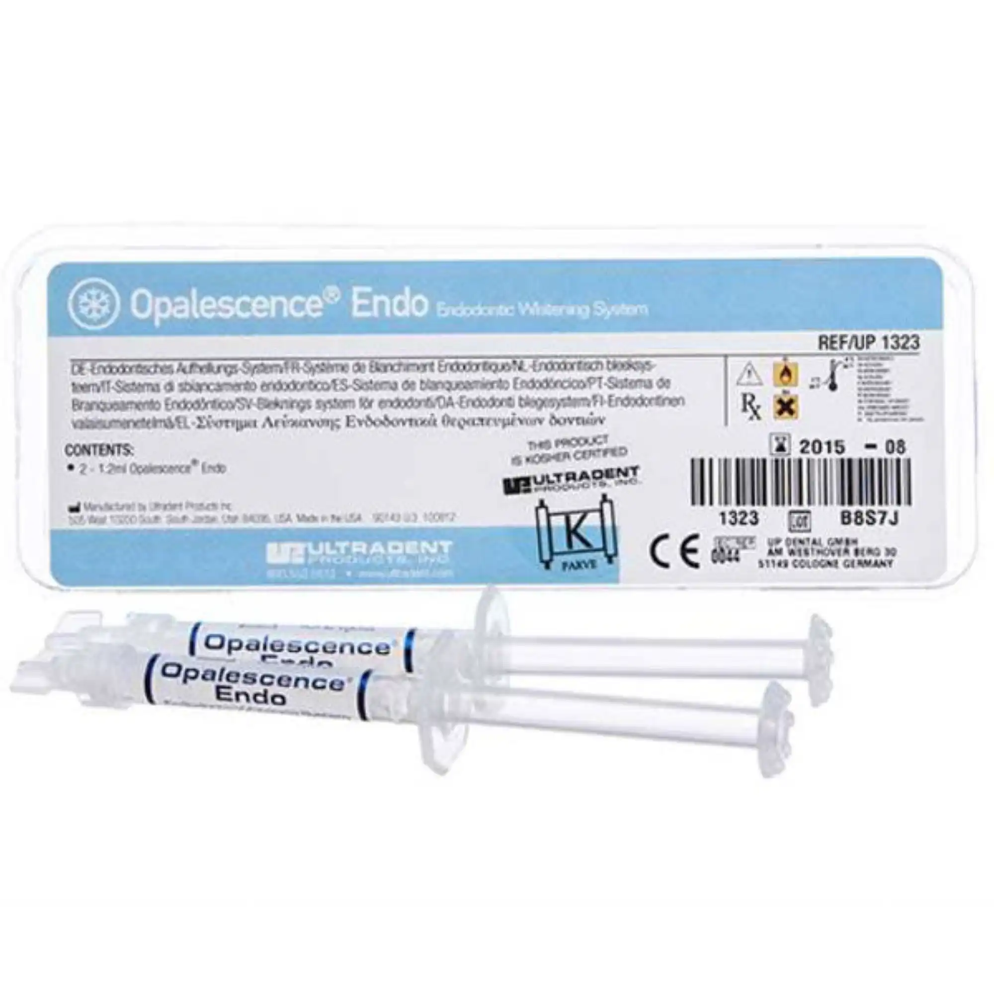Opalescence Endo Mini Refill, 35% Hydrogen Peroxide Whitening Gel, 2 x 1.2 ml Syringes - Opalescence Endo Mini Refill - Image 1