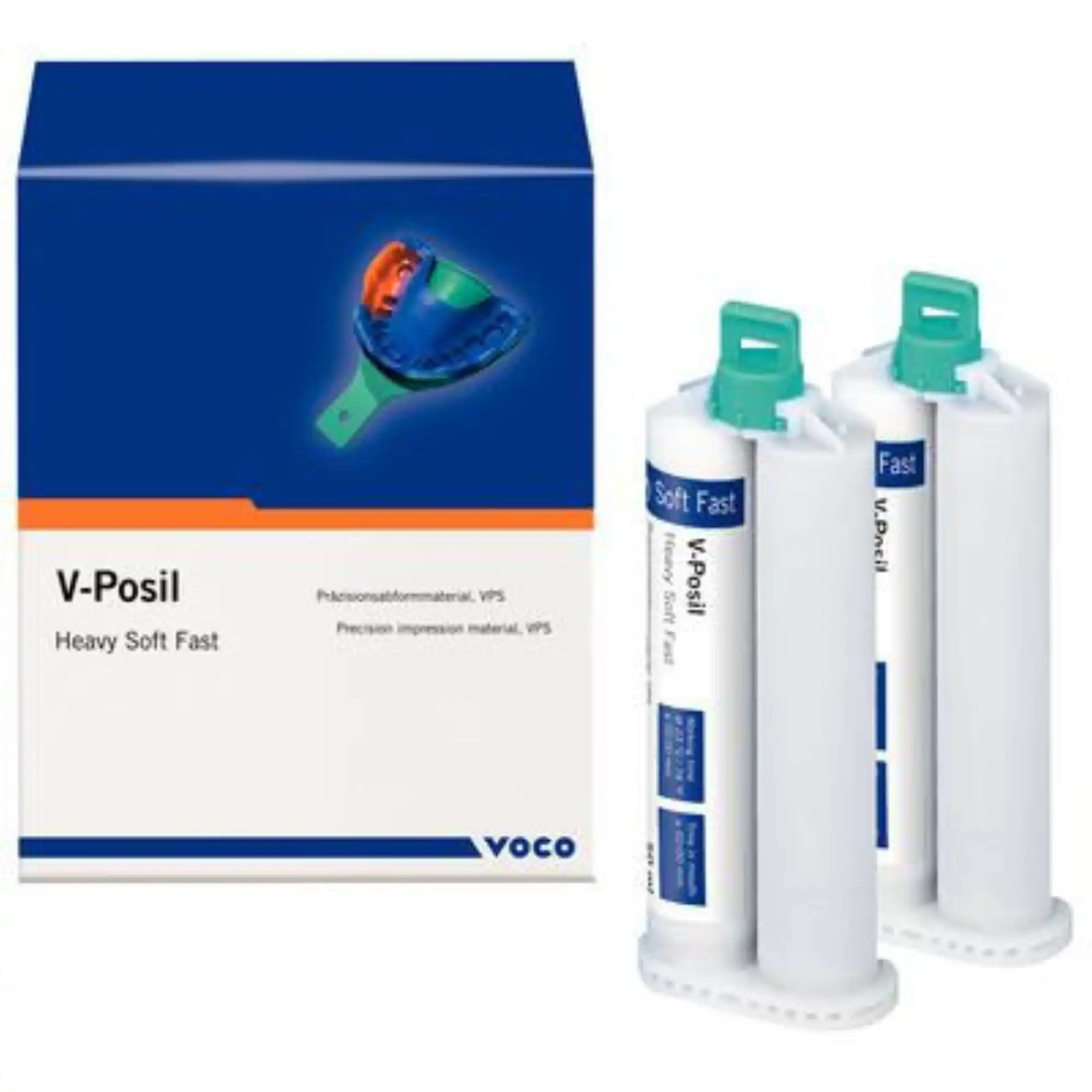 Voco V-Posil Heavy Soft Fast VPS Impression Material, Cartridge Refill, 2 x 50 ml thumbnail 2