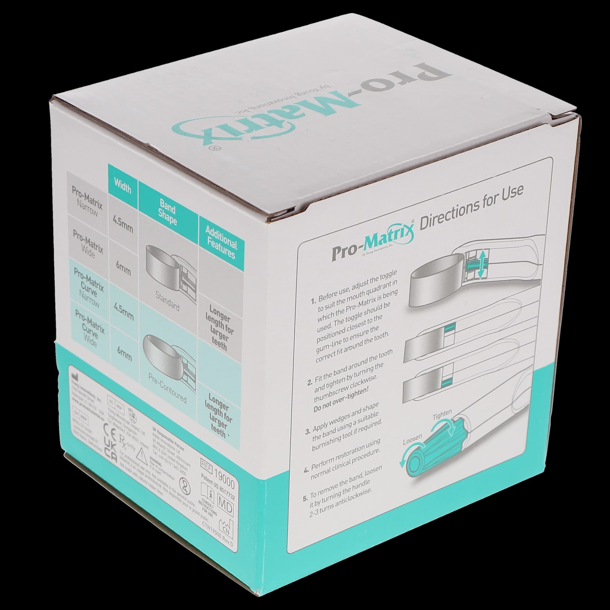 Young Dental Pro-Matrix Disposable Pre-Assembled Matrix Band, Narrow 4.5mm, Green, 50/Pk, 19000 thumbnail 12