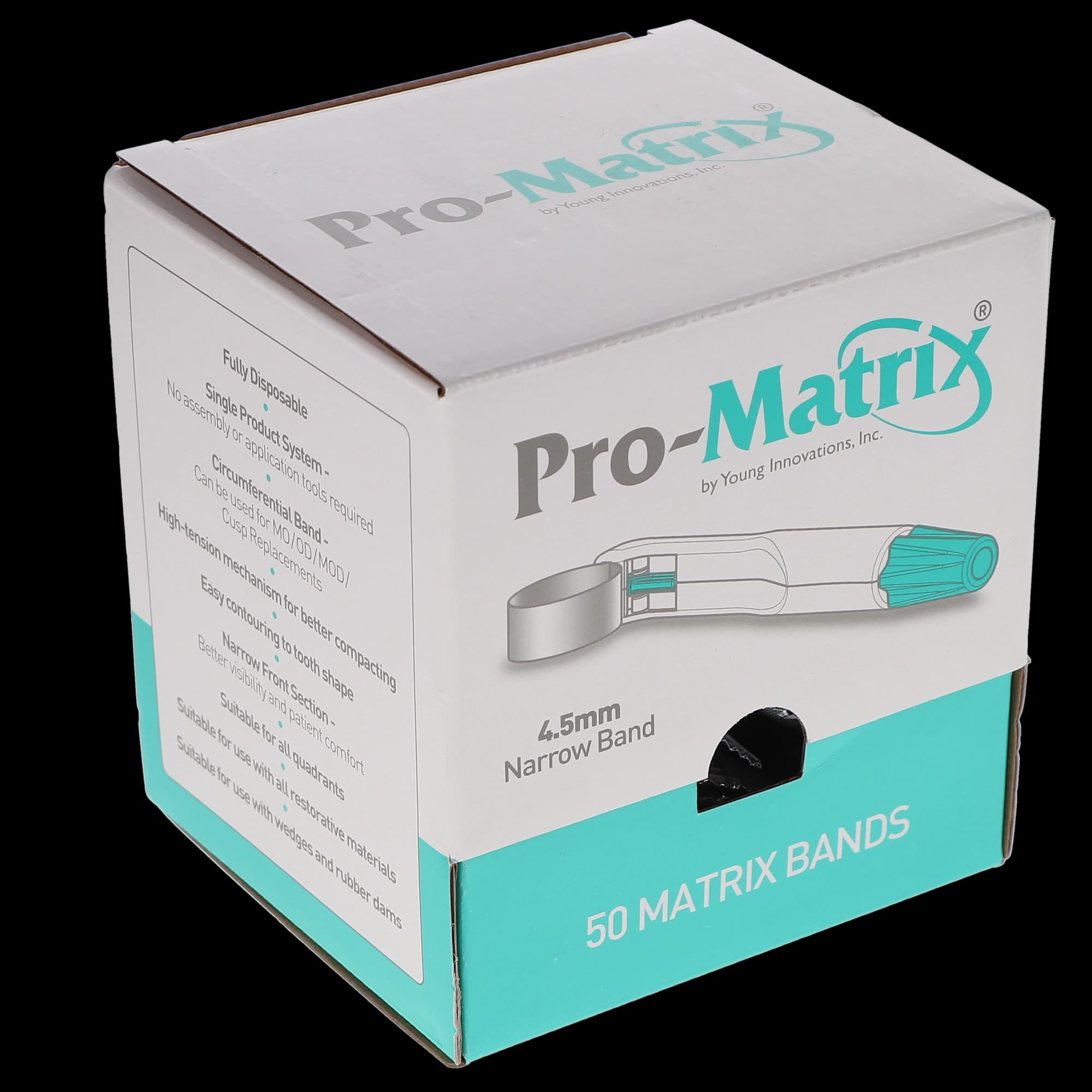 Young Dental Pro-Matrix Disposable Pre-Assembled Matrix Band, Narrow 4.5mm, Green, 50/Pk, 19000 thumbnail 13