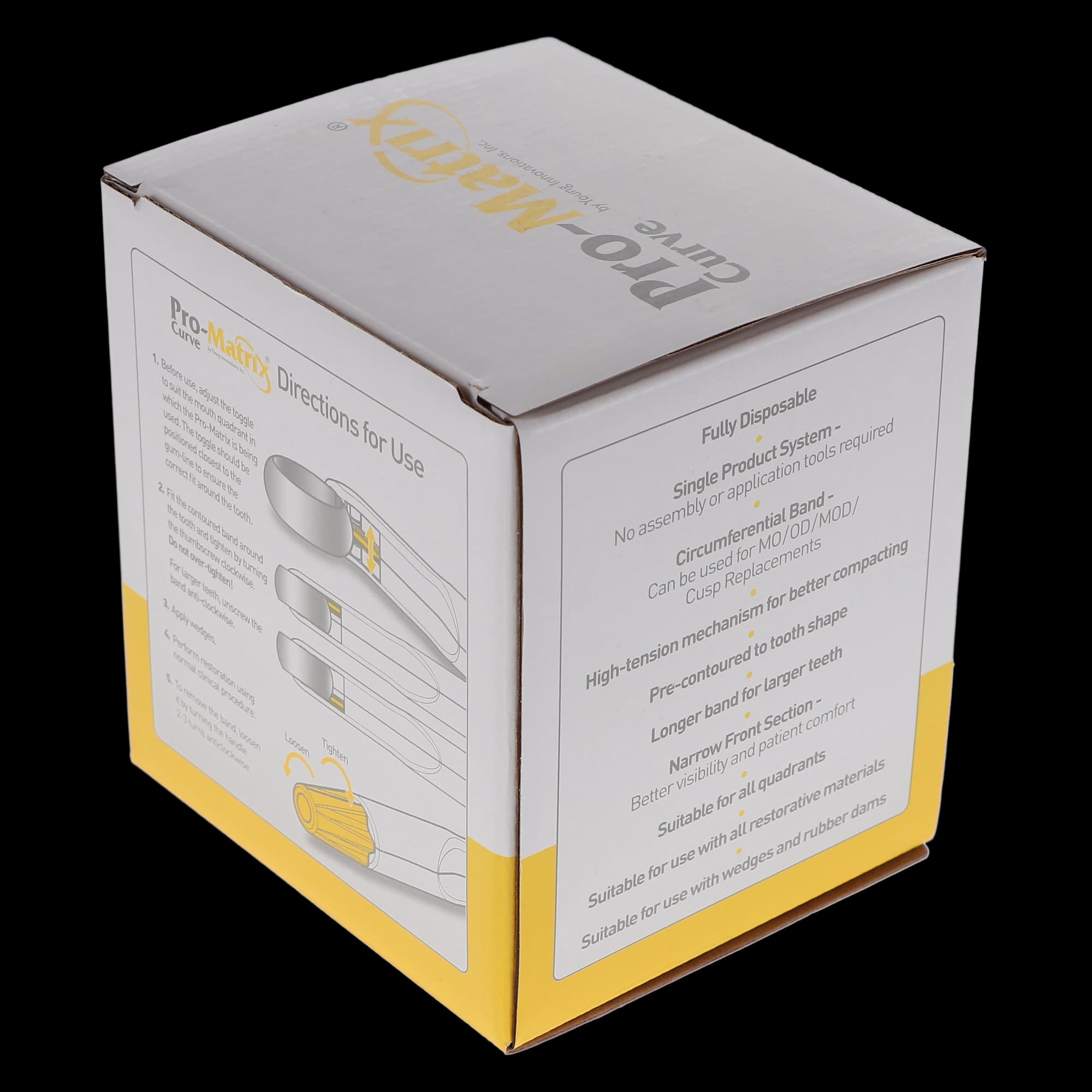 Young Dental Pro-Matrix Curve Contoured Matrix Band, Narrow, 4.5 mm, Yellow, 50/Box, 19001 thumbnail 12