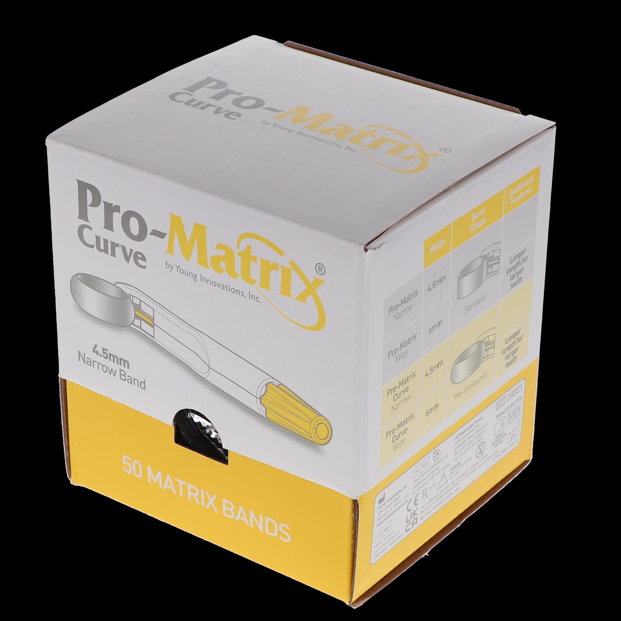 Young Dental Pro-Matrix Curve Contoured Matrix Band, Narrow, 4.5 mm, Yellow, 50/Box, 19001 thumbnail 13