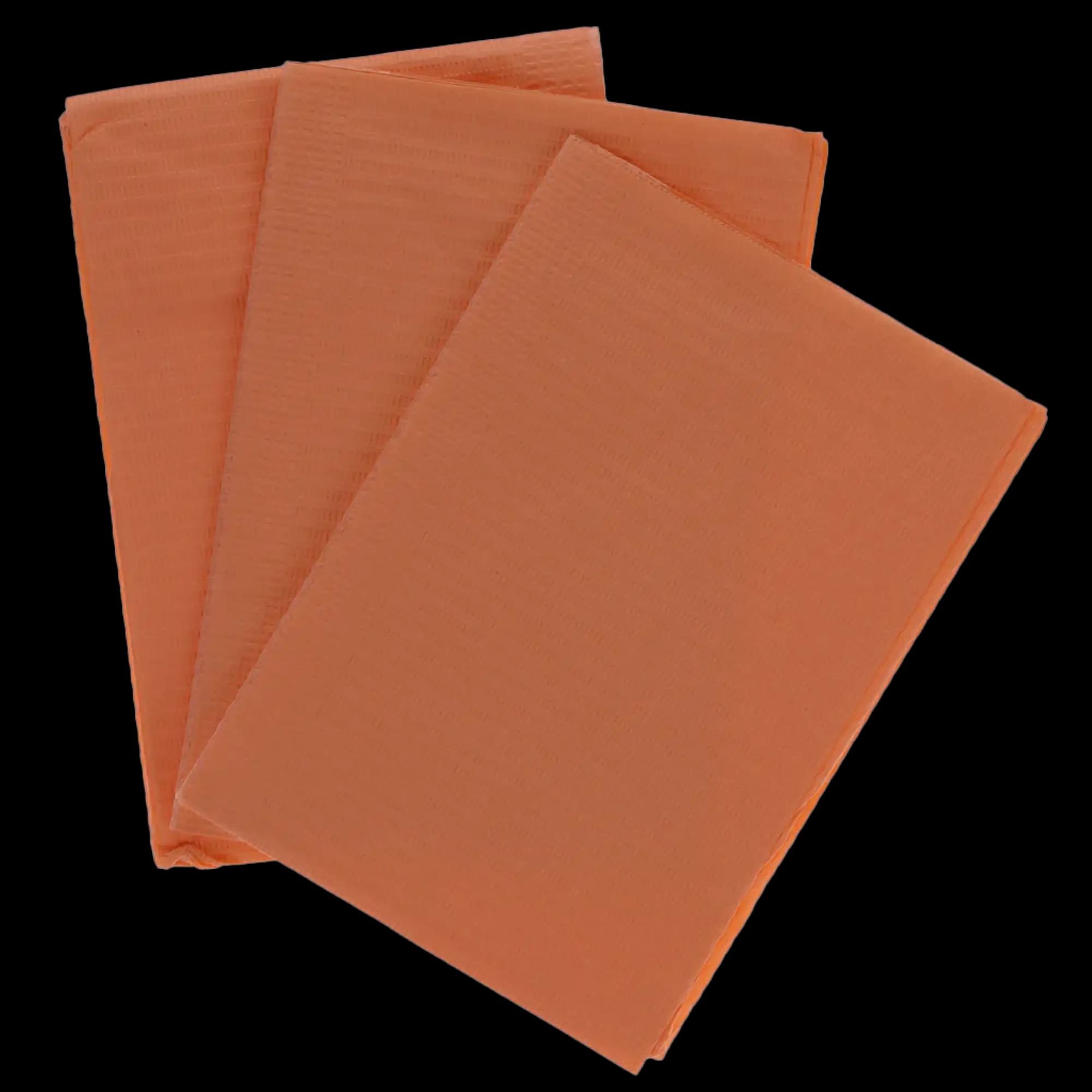 Disposable Patient Bibs, 2+1 Ply, 13" x 18", Peach, 500/Pack, 109217 thumbnail 5