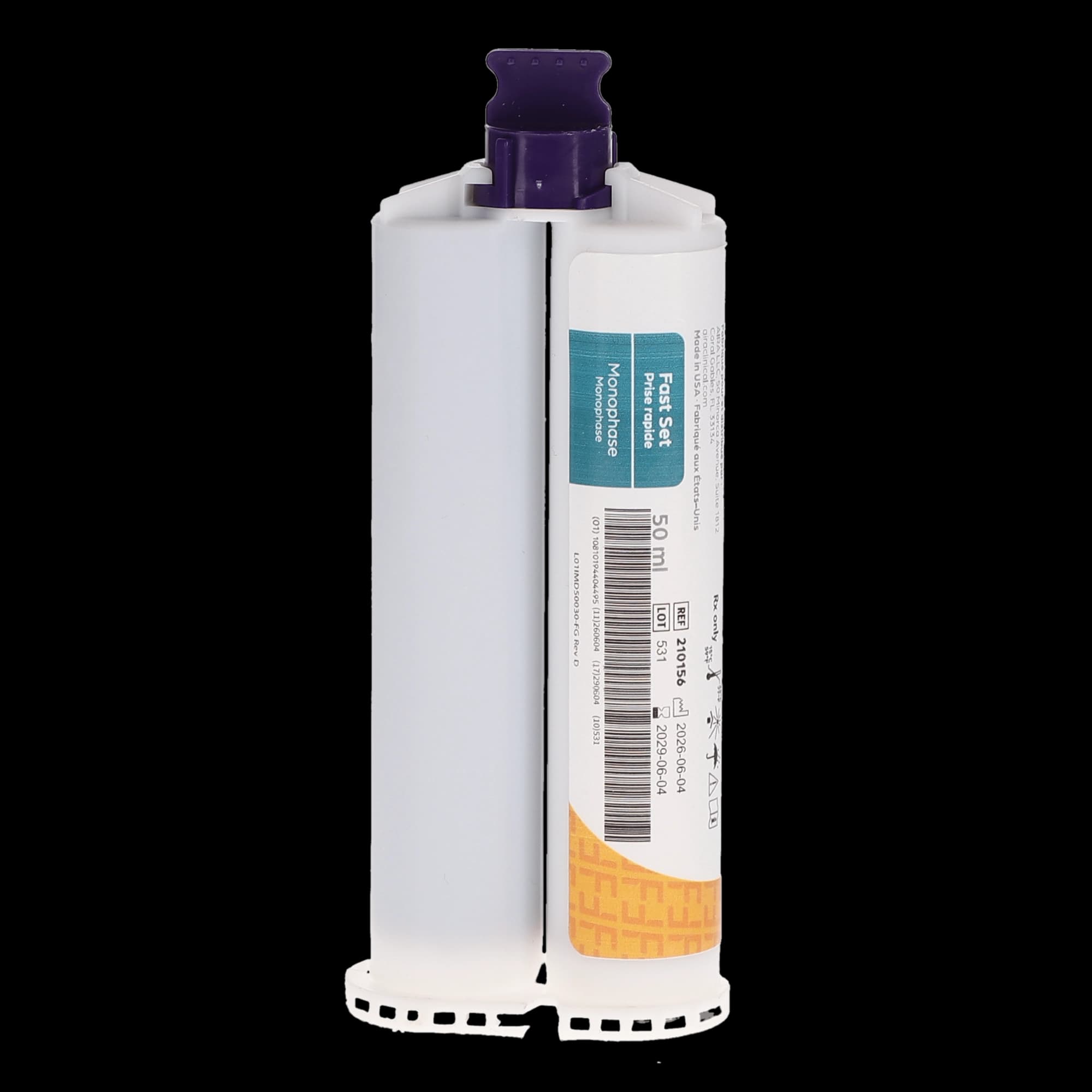 Aira VPS Vinyl Polysiloxane Impression Material, Monophase, Fast Set, 2/Pk, 210156 thumbnail 5