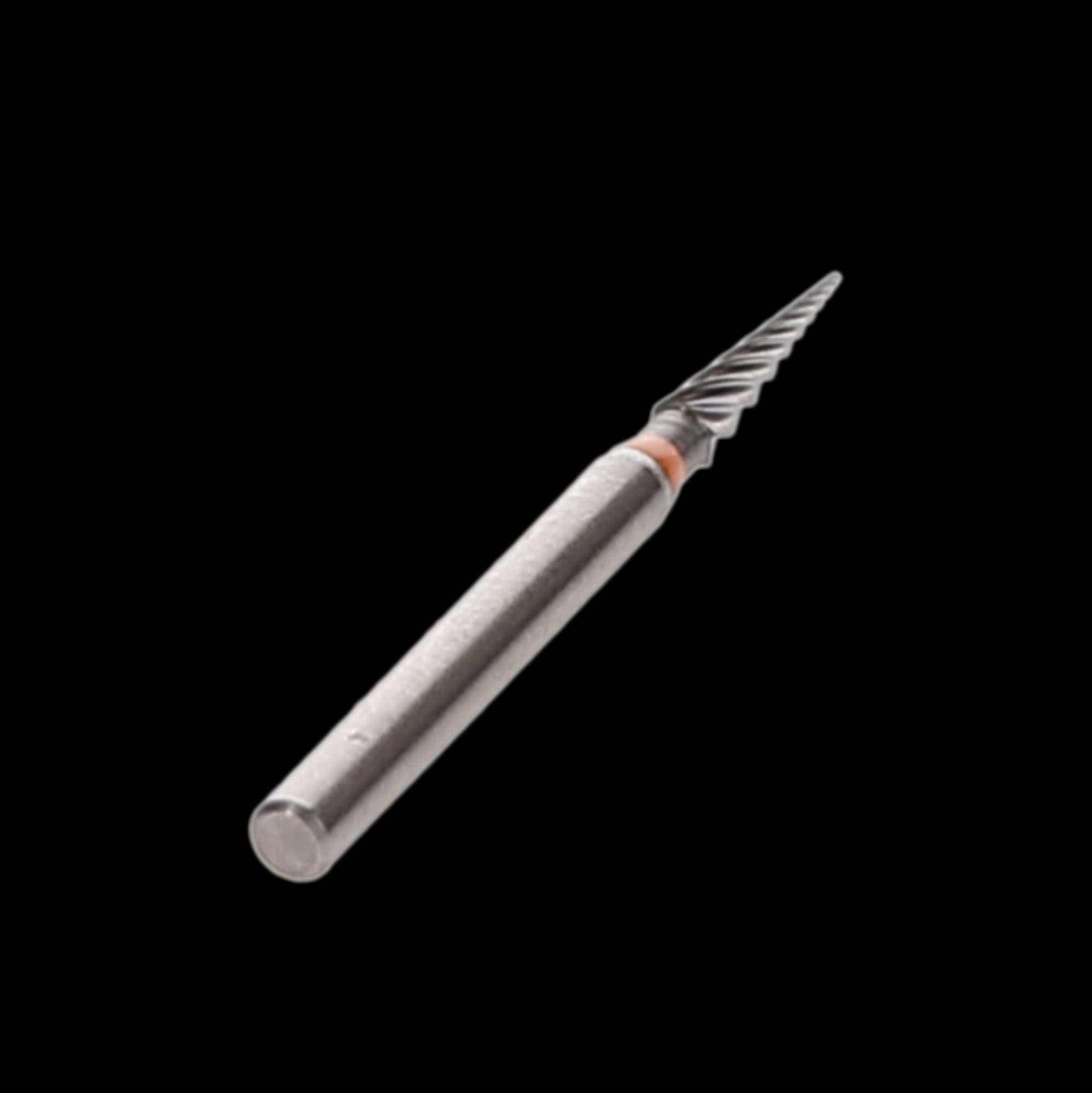 Meisinger Twist Trimming & Finishing Carbide Bur, FG, ET6, Fine, Pointed Taper, 1.4mm Head, 8-12 Flute, 5/Pk, D0134-014-FG thumbnail 3