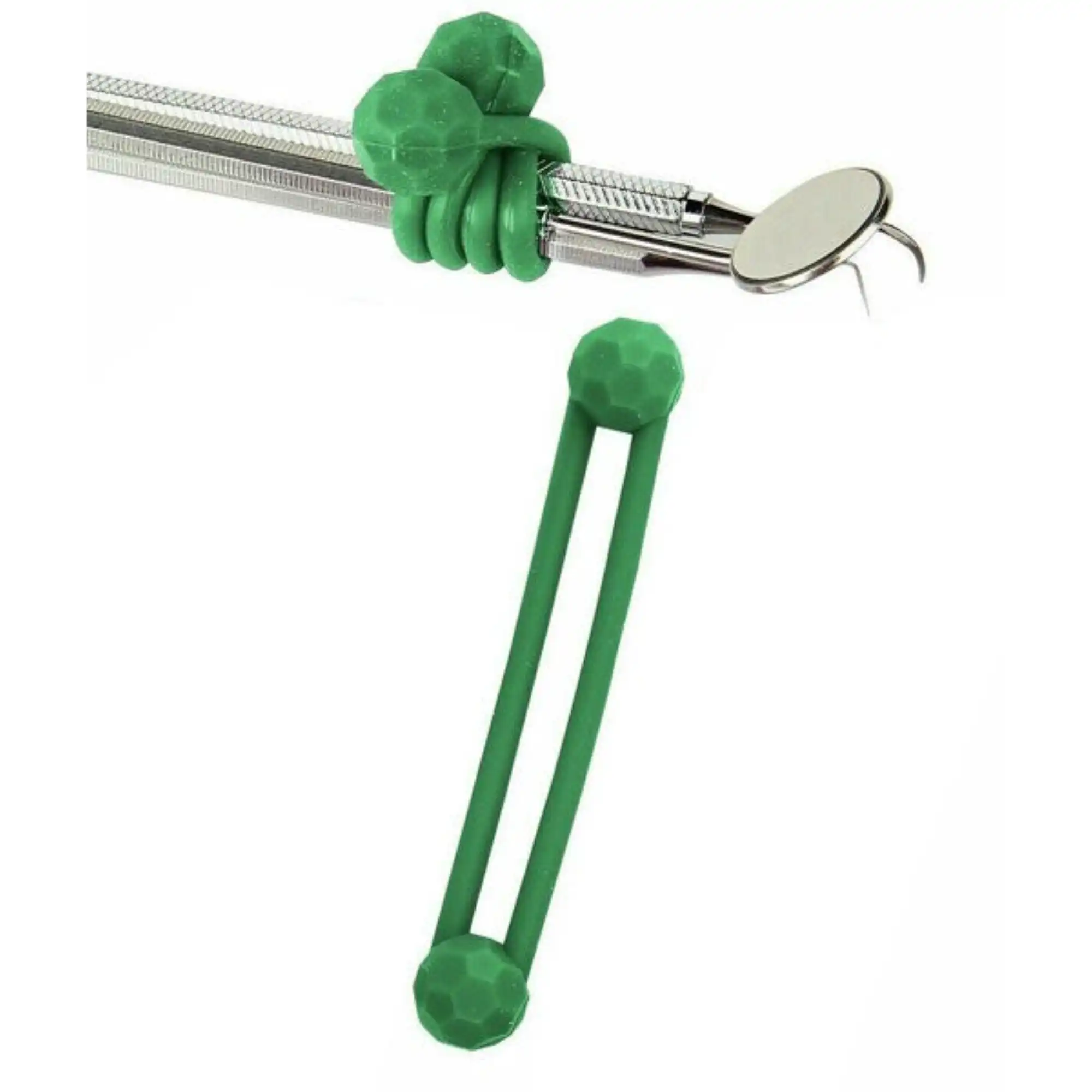 Plasdent Pro-Ties Silicone Instrument Bundling System, Green, 6/Pack, 206IT-4X - Instrument Bundling System, Silicone, Green, 6/Pk, 206IT-4X - Image 1