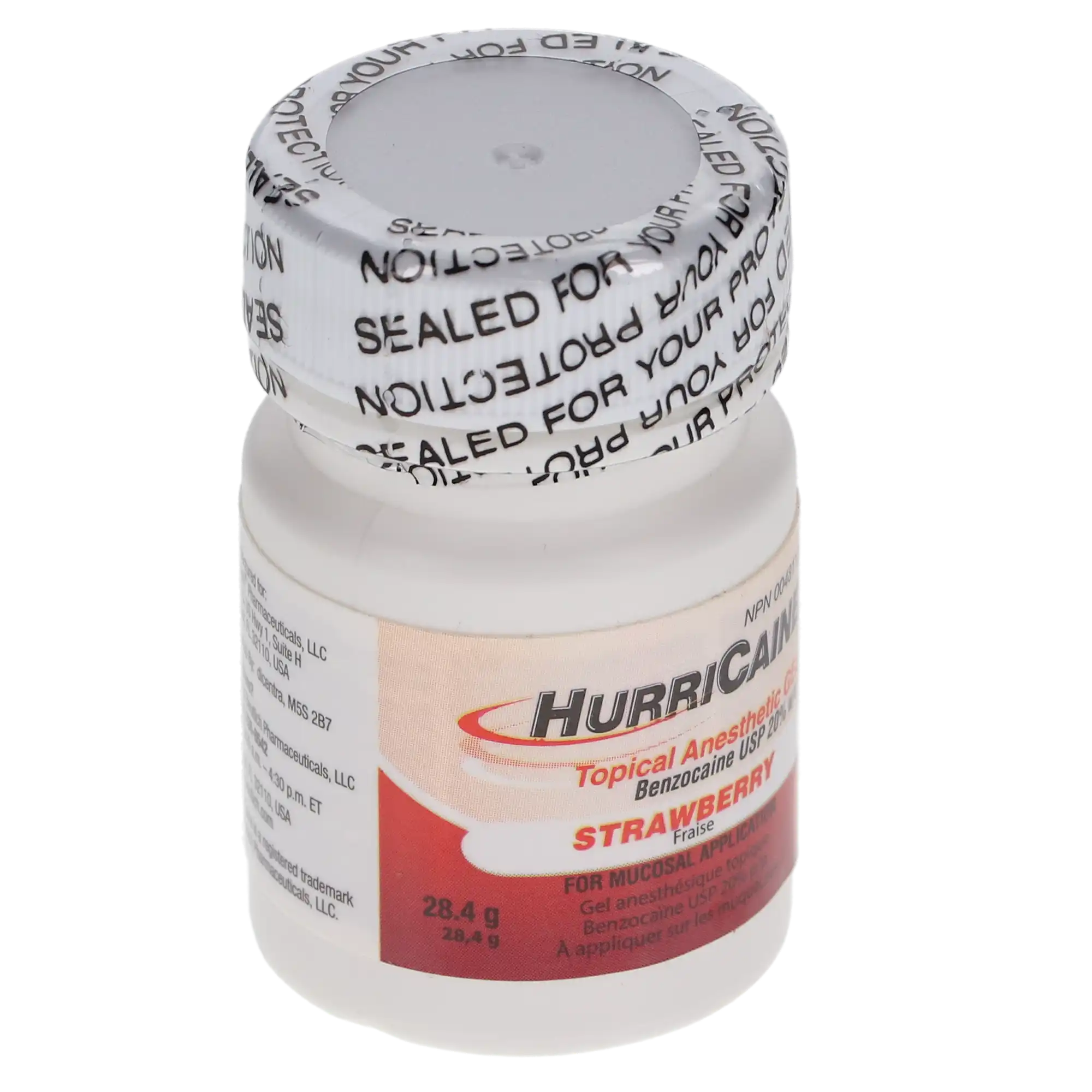 HurriCaine Topical Anesthetic Gel, 20% Benzocaine, Strawberry, 1 oz Jar, 0283-1016-31 thumbnail 3