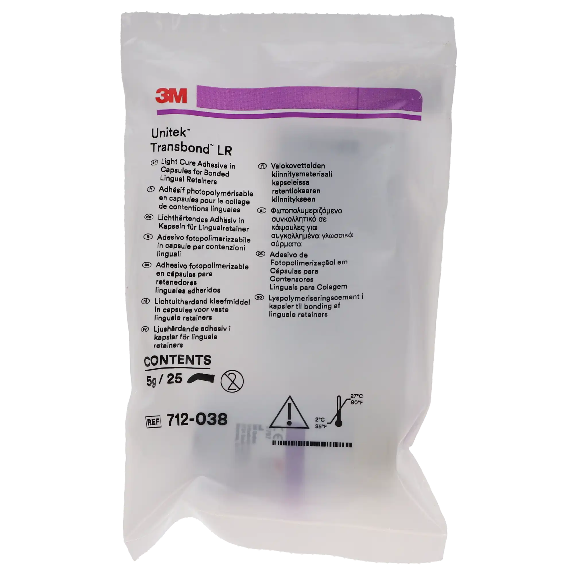 3M™ Transbond™ LR Light Cure Adhesive Capsules, 0.2 g, 25/Pkg, 712-038 thumbnail 5