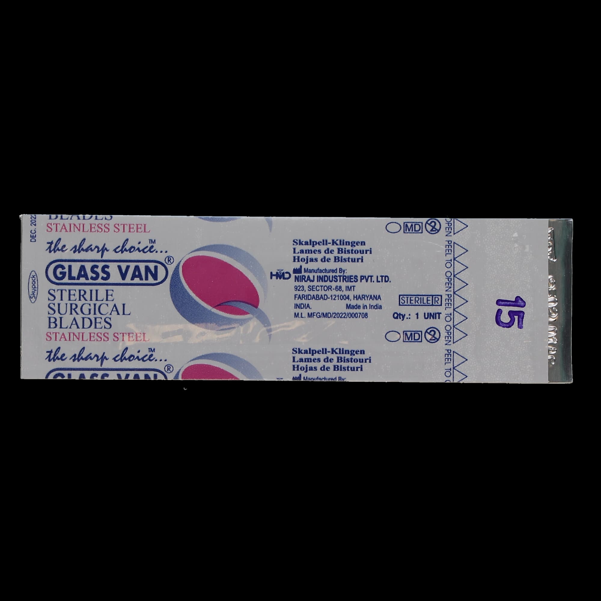 Myco GlassVan #15 Sterile Stainless Steel Surgical Scalpel Blades, 100/Box, 3001T-15 thumbnail 12