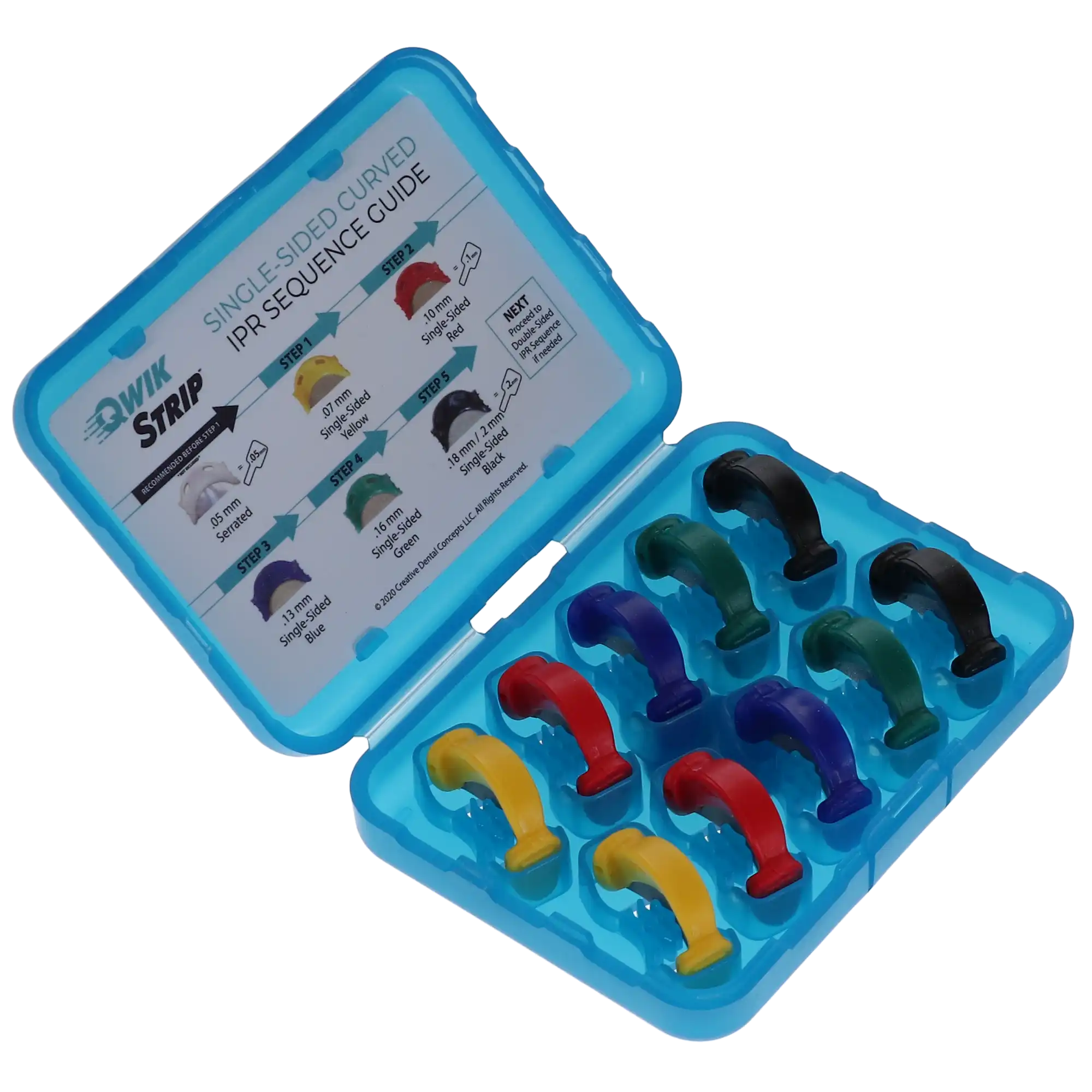 QwikStrip Curved Single-Sided Abrasive Finishing Strips, Assorted 10/Pack, QSC-ASST thumbnail 2