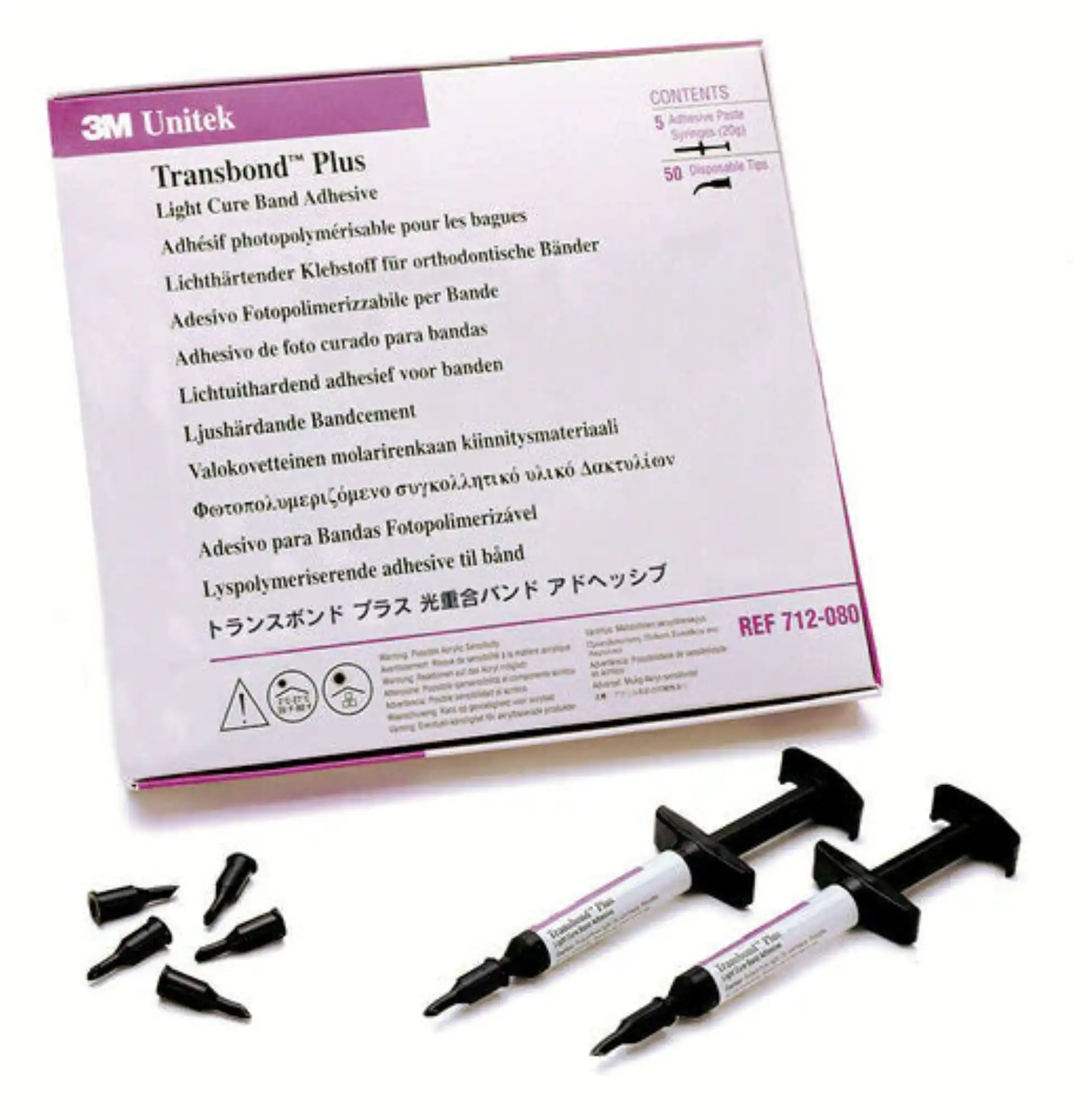 3M™ Transbond™ Plus Light Cure Band Adhesive Kit, 5 x 4g Syringes & 50 Disposable Tips, 712-080 thumbnail 2