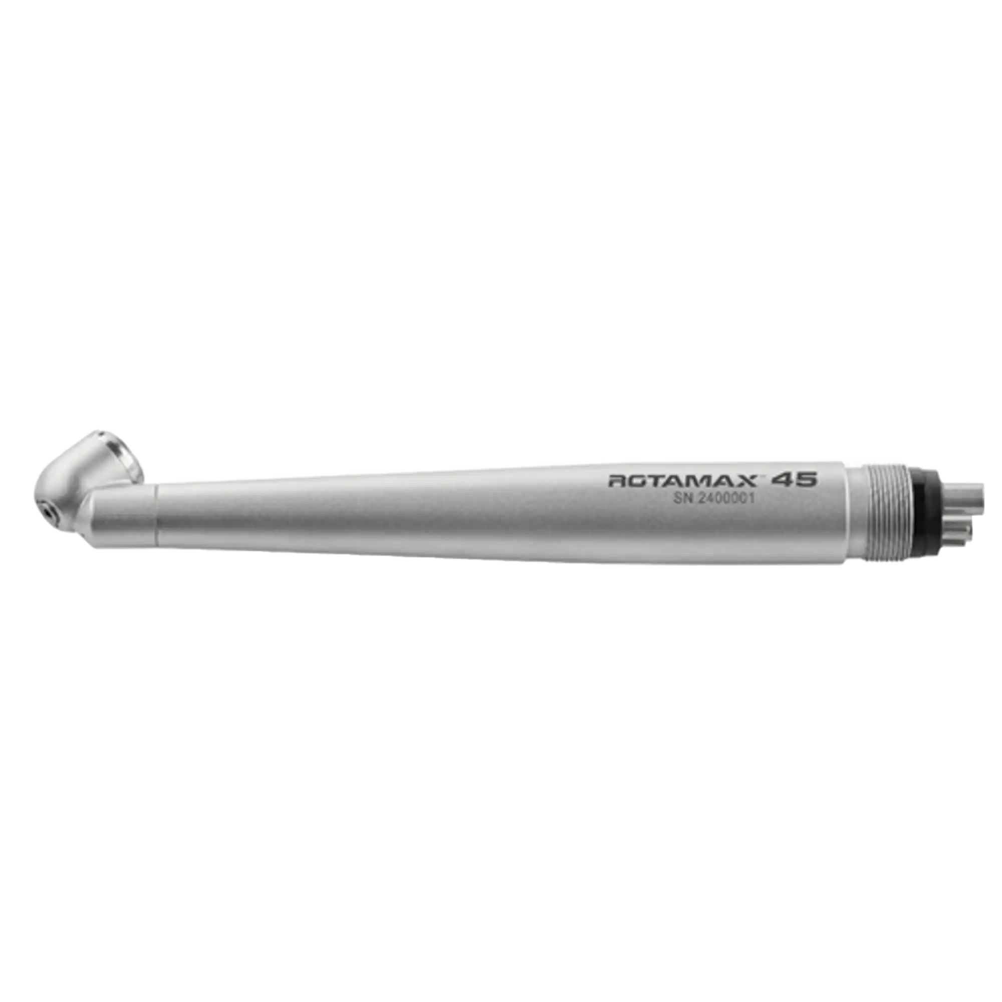 Sable Rotamax Pro 45° Push Button High-Speed Handpiece, 4-Hole Fixed Back End, Non-Fiber Optic, 350,000 RPM, 2000024 - Sable Rotamax Pro 45 PB 4 Hole Non Fiber Optic Highspeed Handpiece with Fixed Back End - Image 1