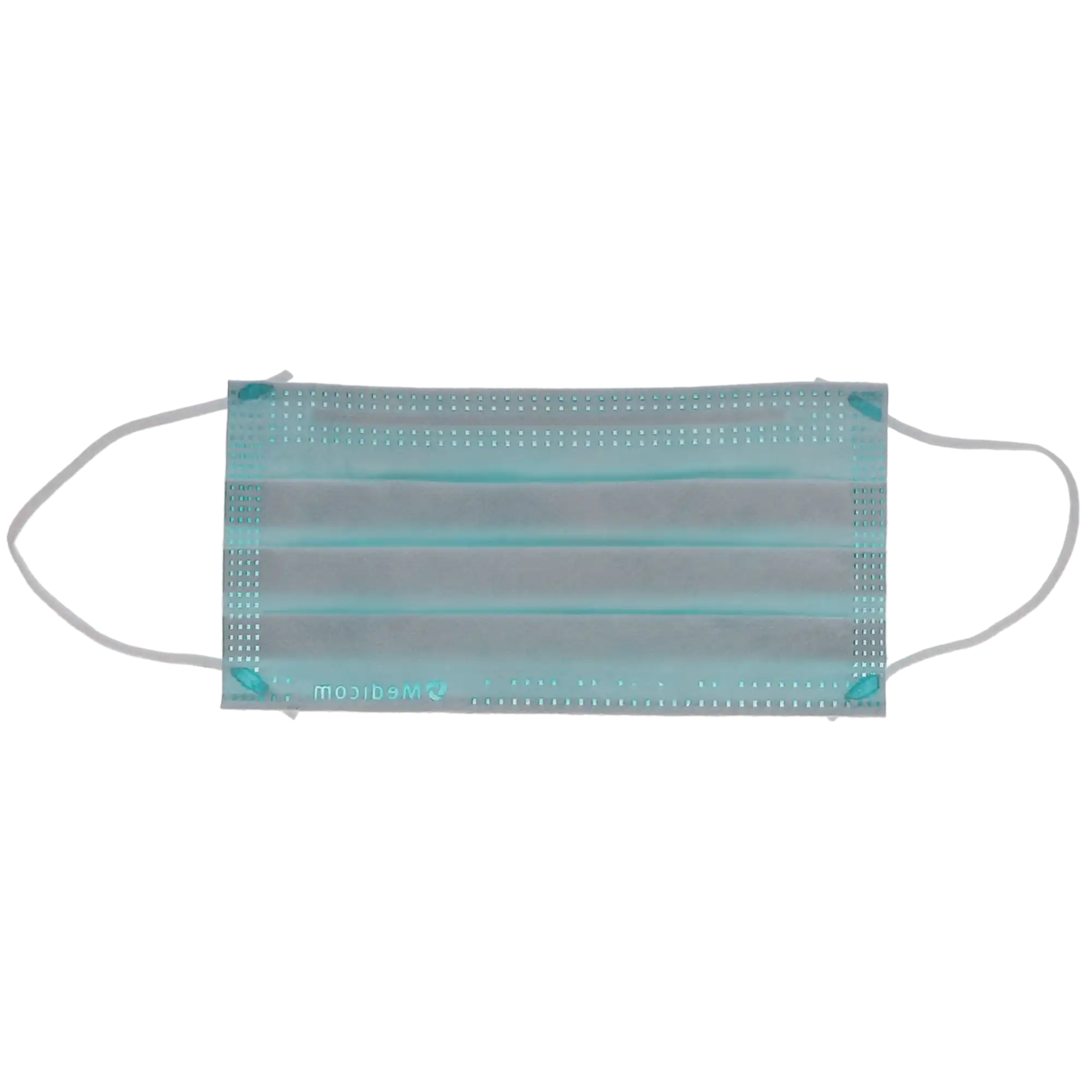 Medicom SafeMask Premier Elite Procedure Earloop Mask, ASTM Level 3, Teal, 50/Box, 2043 thumbnail 2