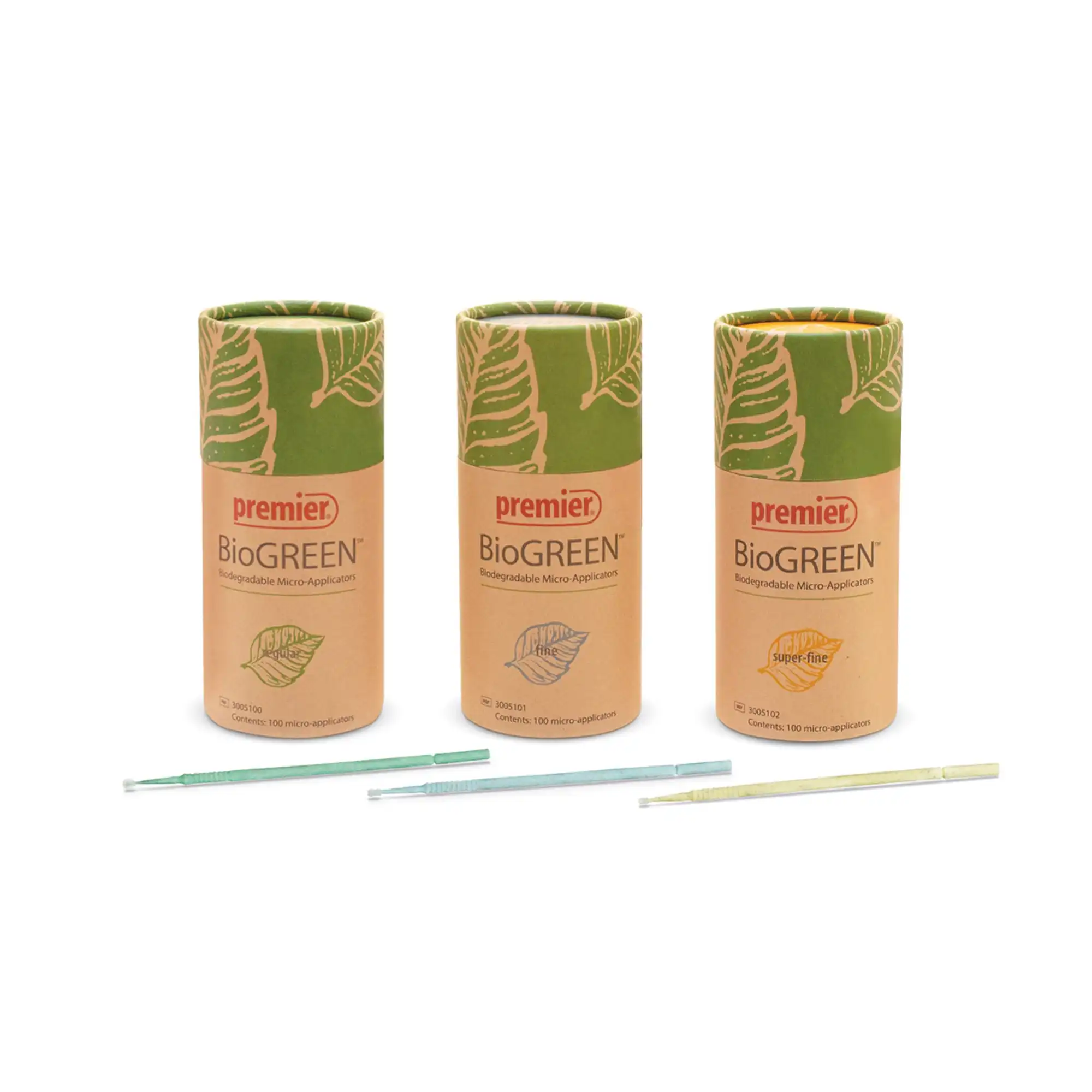 Premier BioGREEN Micro-Applicators, Super-Fine, Yellow, 100/Tube, 3005102 thumbnail 5