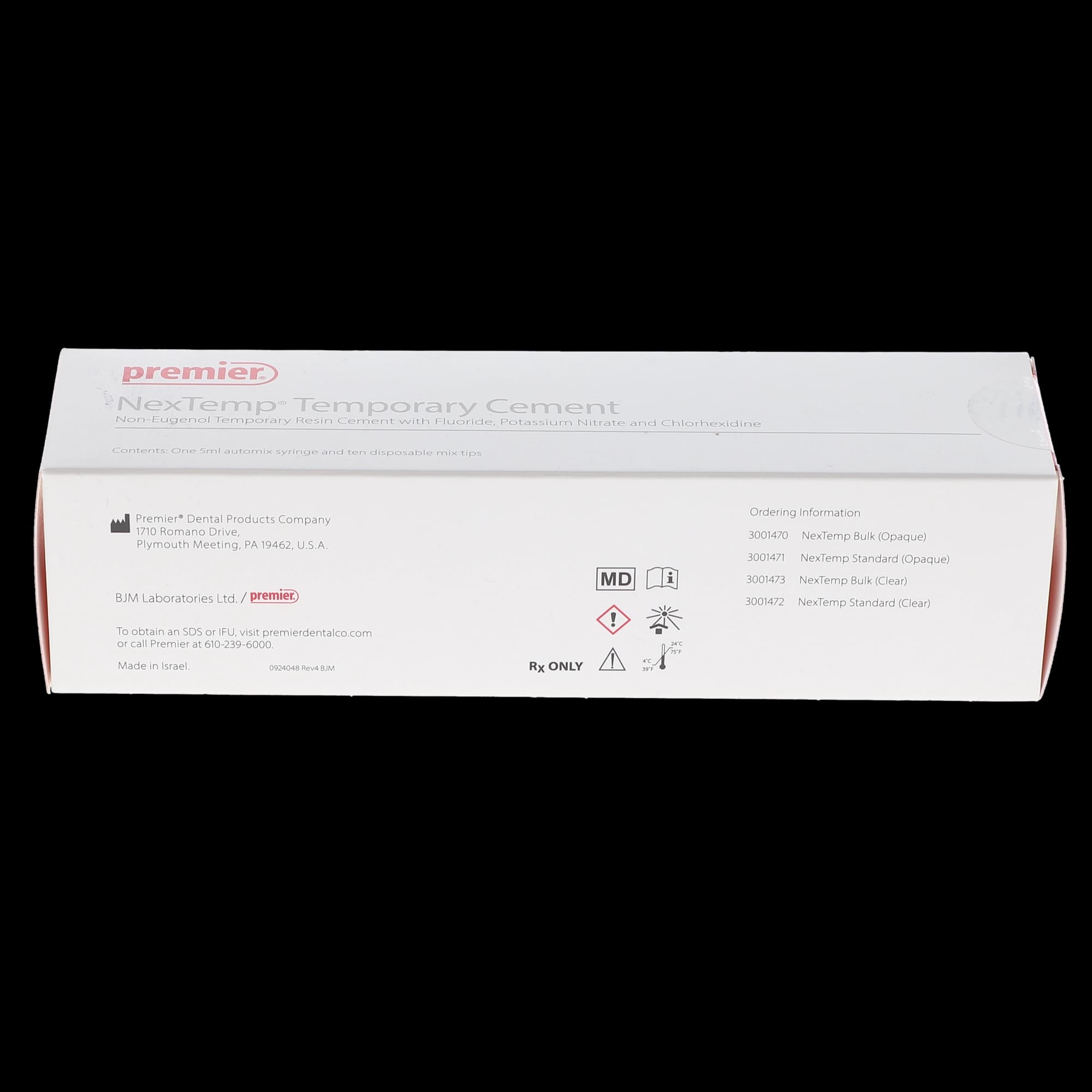 Premier Dental NexTemp Temporary Cement Standard Kit, Non-Eugenol, Desensitizing, Base and Catalyst Paste System thumbnail 4