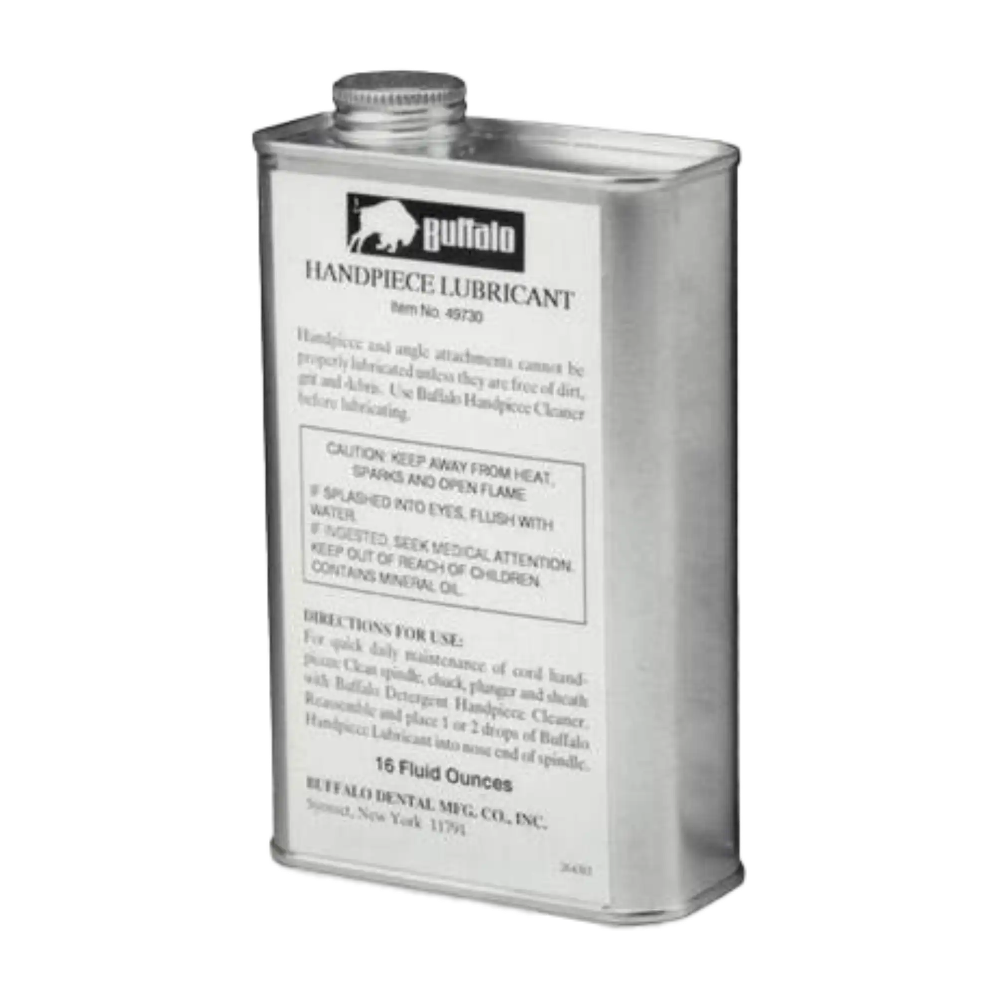 Buffalo Dental Handpiece & Engine Arm Lubricant, Medium Viscosity, 1 Pint (16 oz) Can, 49730 thumbnail 2