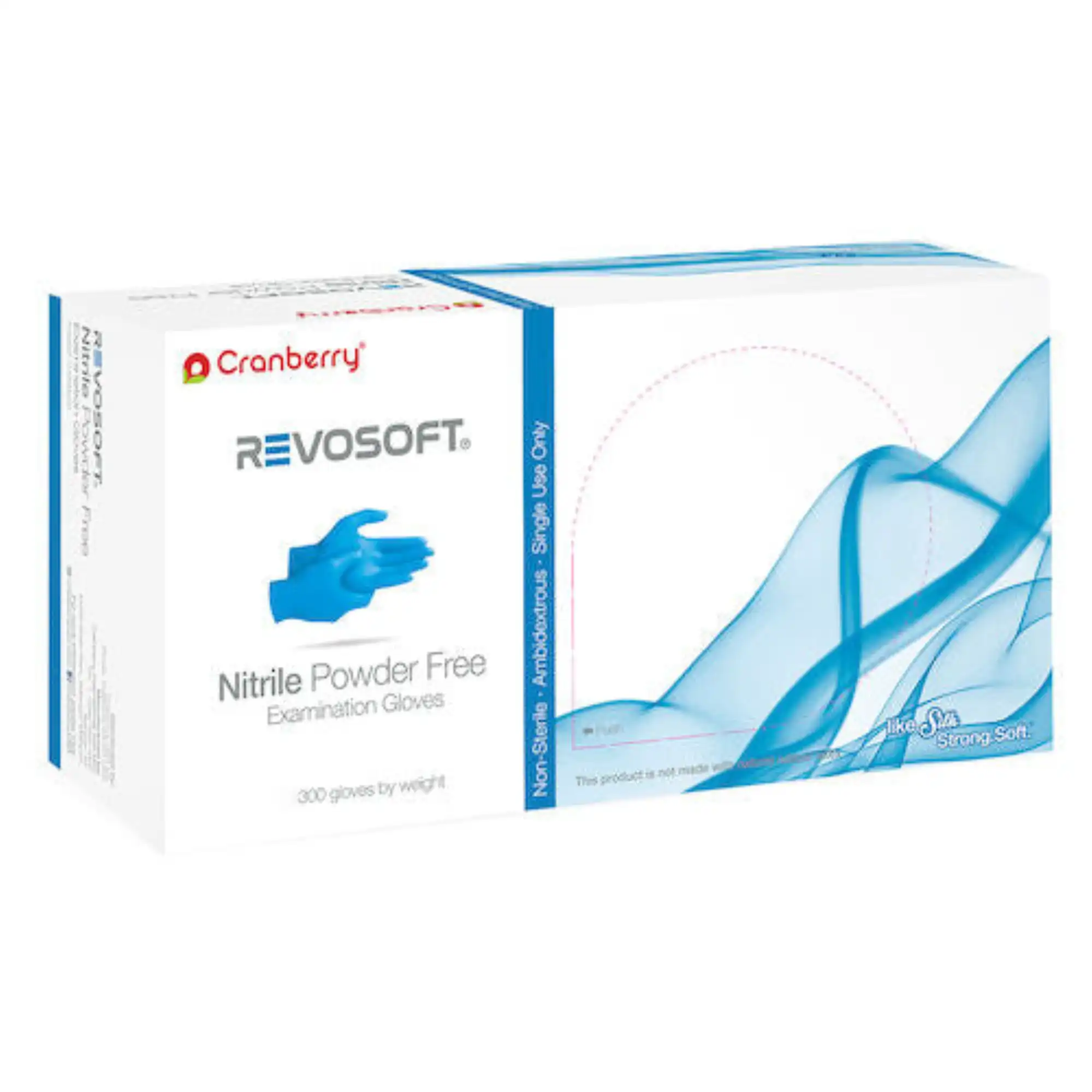 Cranberry RevoSoft Nitrile Exam Gloves, Powder Free, Latex Free, Non-Sterile, Large, Blue, Fingertip Textured, 300/Box, CR3278 thumbnail 10