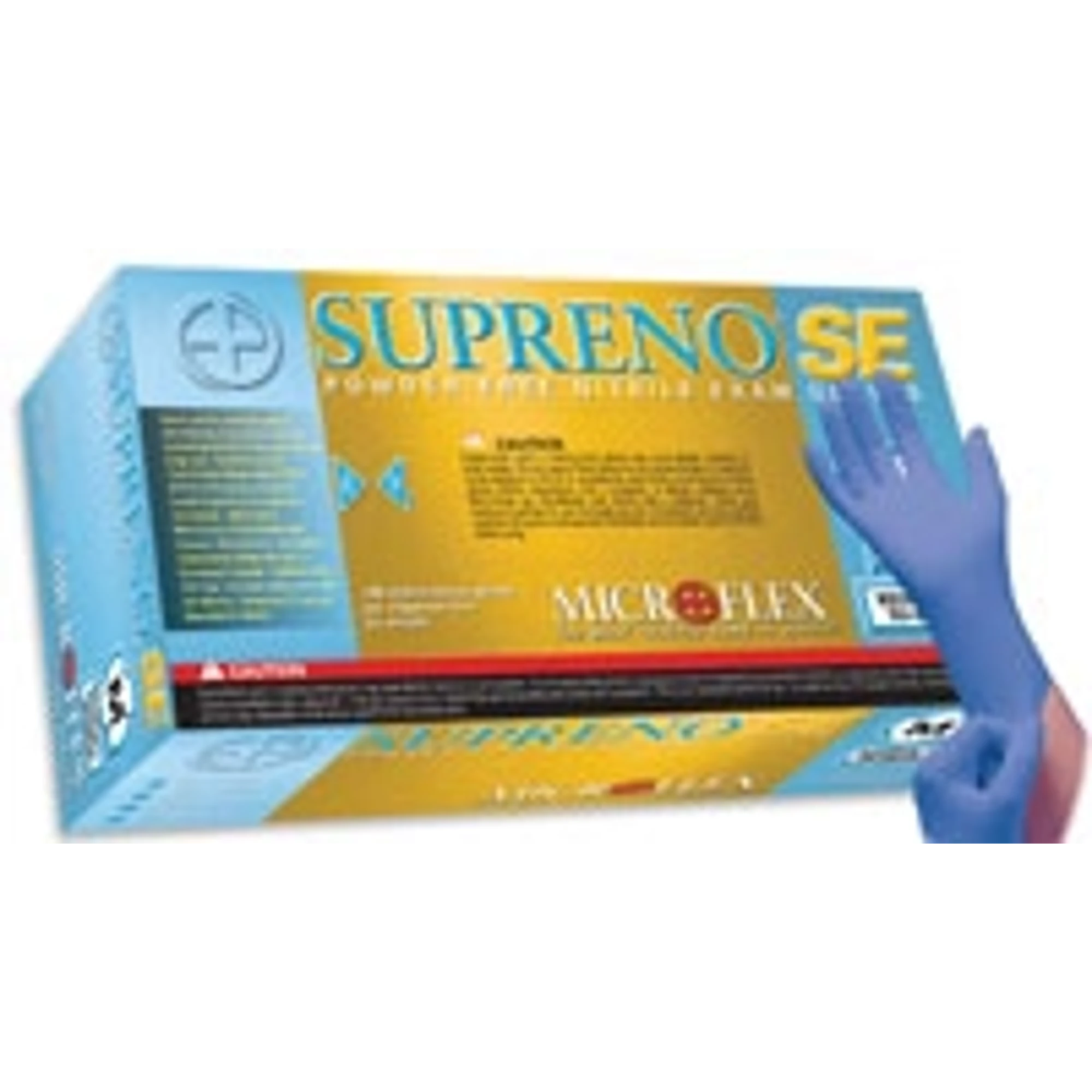 Microflex Supreno SE PF Nitrile Exam Gloves, Powder-Free, Non-Sterile, X-Small, Blue, 100/Box, SU-690-XS thumbnail 2