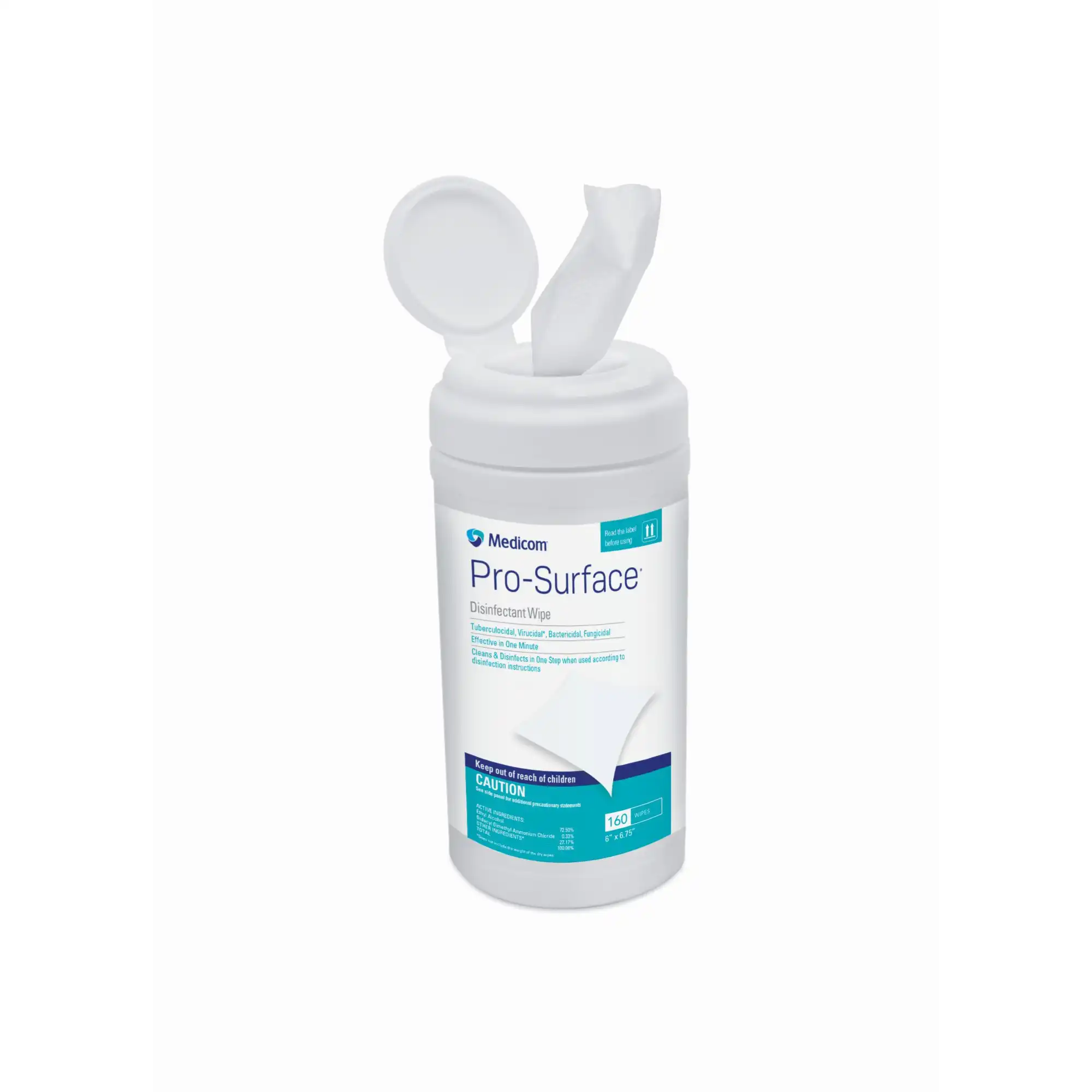 Medicom ProSurface Disinfectant Wipes, Large, 160 Wipes/Can - ProSurface Wipes Large 160/Can - Image 1