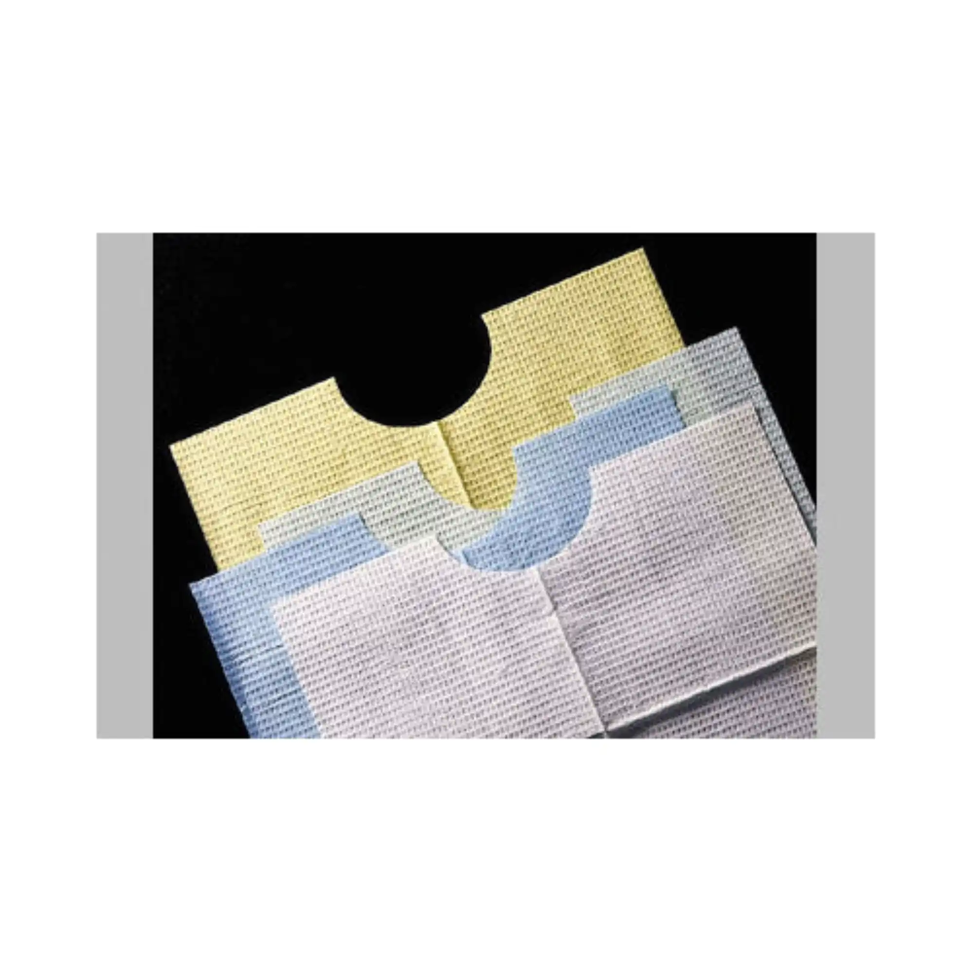 Tidi Products Contour Neck Patient Bibs, 17" x 18", 3-Ply Tissue with 1-Ply Poly Back, White, 500/Case, 917441 thumbnail 3