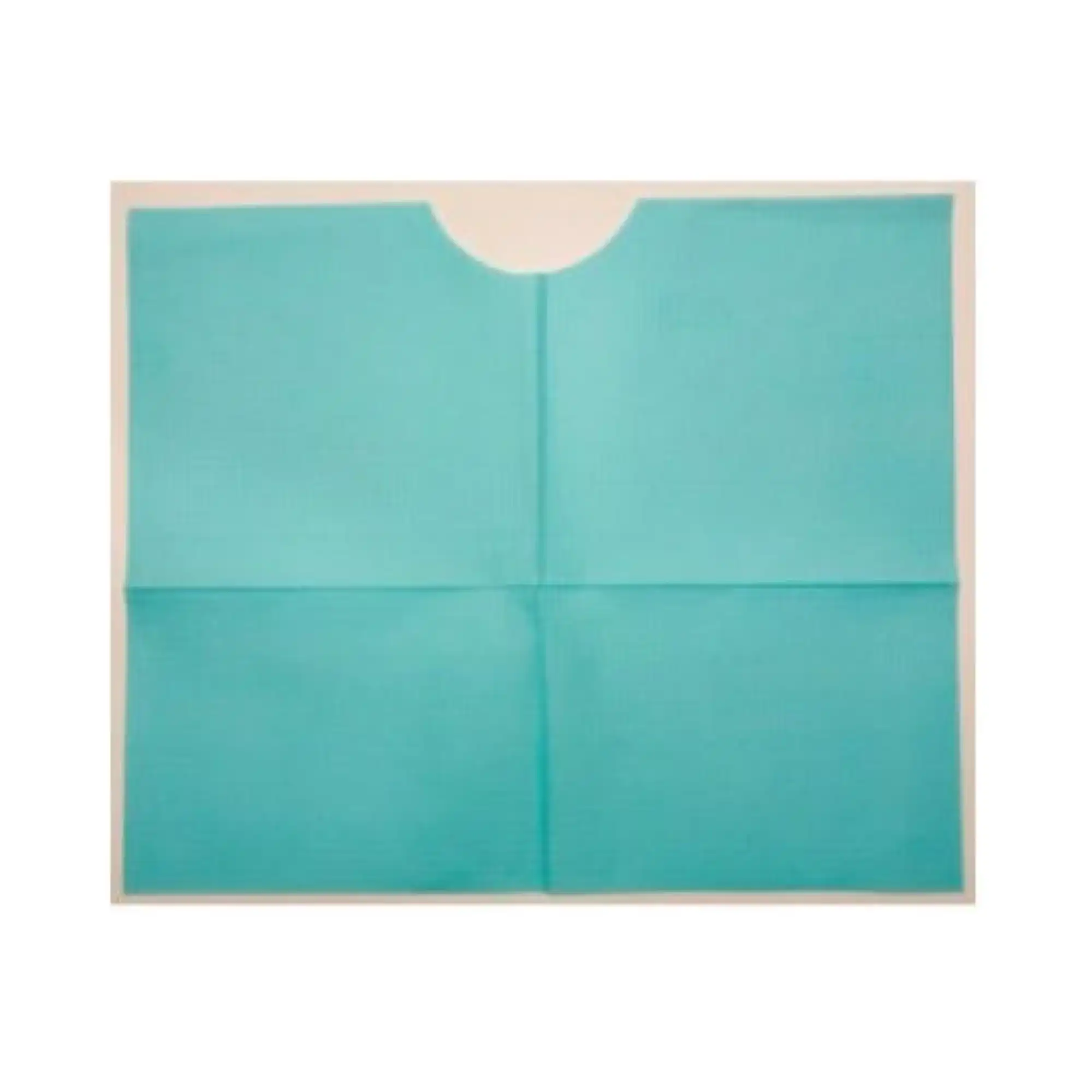 Tidi Products Contour Neck Patient Bibs, 17" x 18", 3-Ply Tissue with 1-Ply Poly Backing, Blue, 500/Case - Tidi - Contour Neck Bib 17x18 3 Ply Blue 500/Cs - Image 1