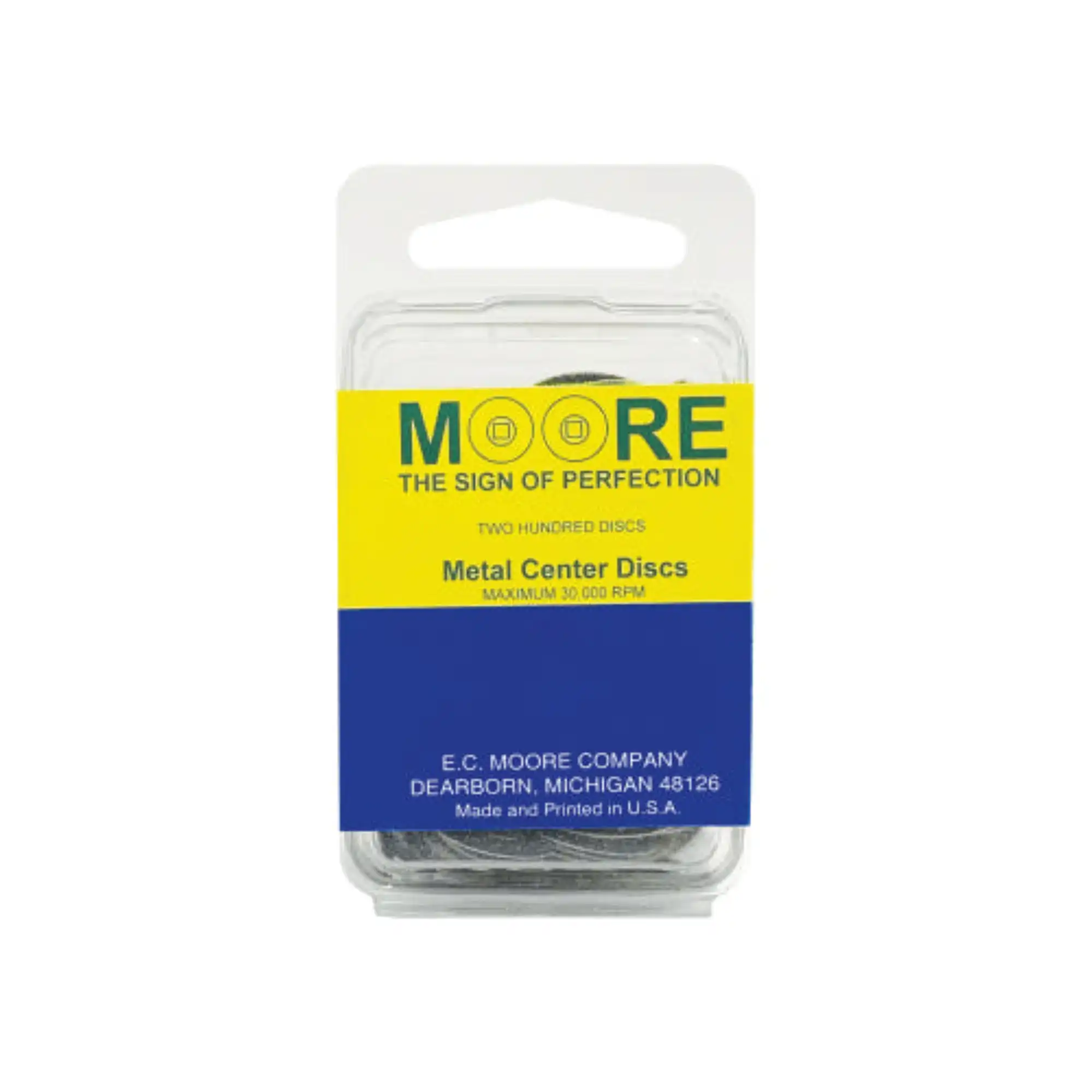 EC Moore Paper Discs with Brass Center, 5/8", Sand Medium Grit, 200/Pk, BC-58-SMBB thumbnail 3