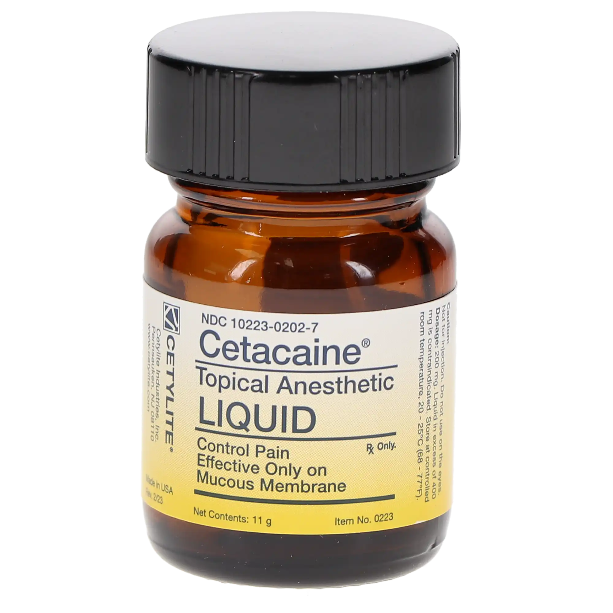 Cetacaine Topical Anesthetic Liquid, 11 g Bottle, Benzocaine 14%/Butamben 2%/Tetracaine HCl 2%, Banana Flavor, 0223 thumbnail 6