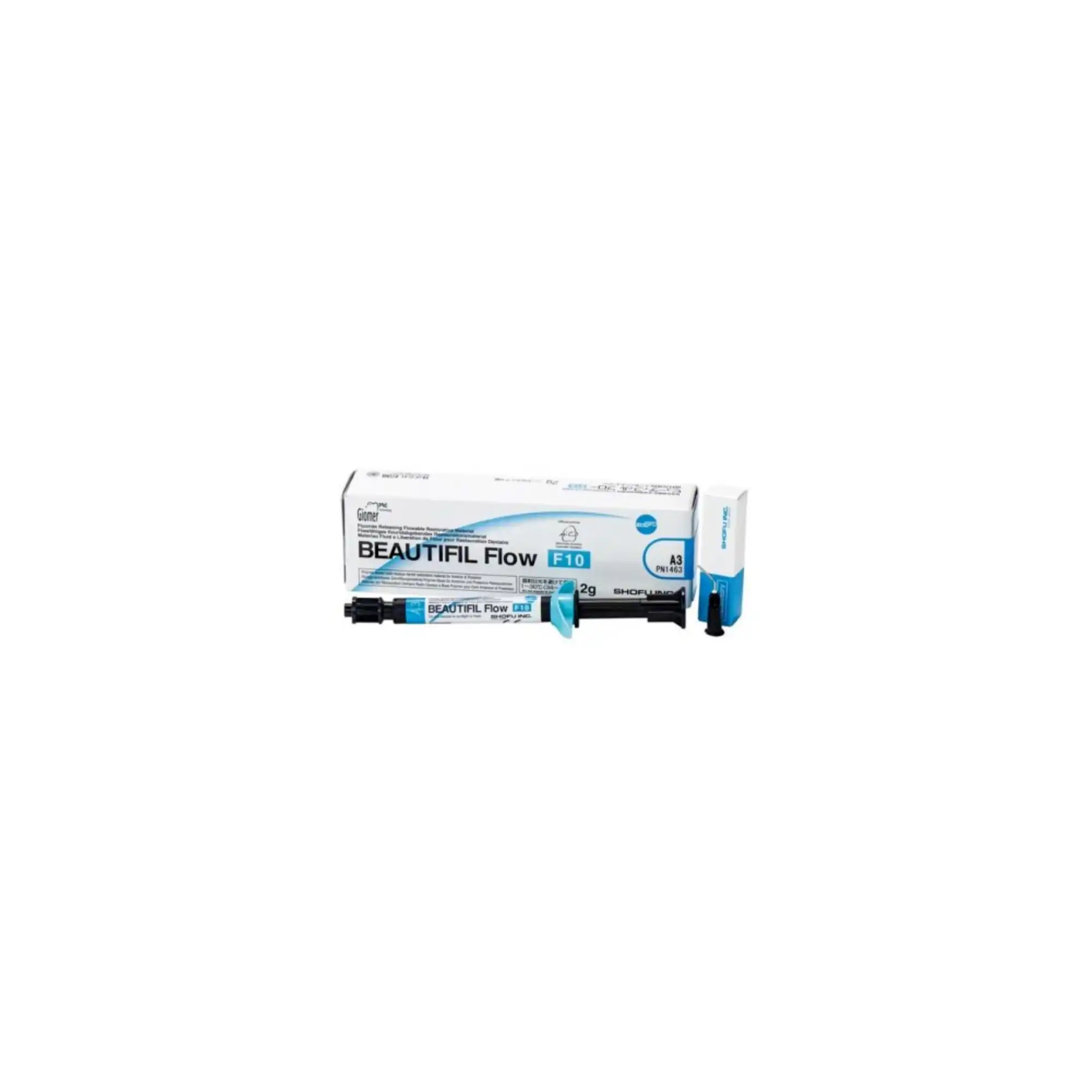 Beautifil Flow F10 High Flow Flowable Composite, Shade A3, 2g Syringe with 5 Needle Tips, #1463 thumbnail 2