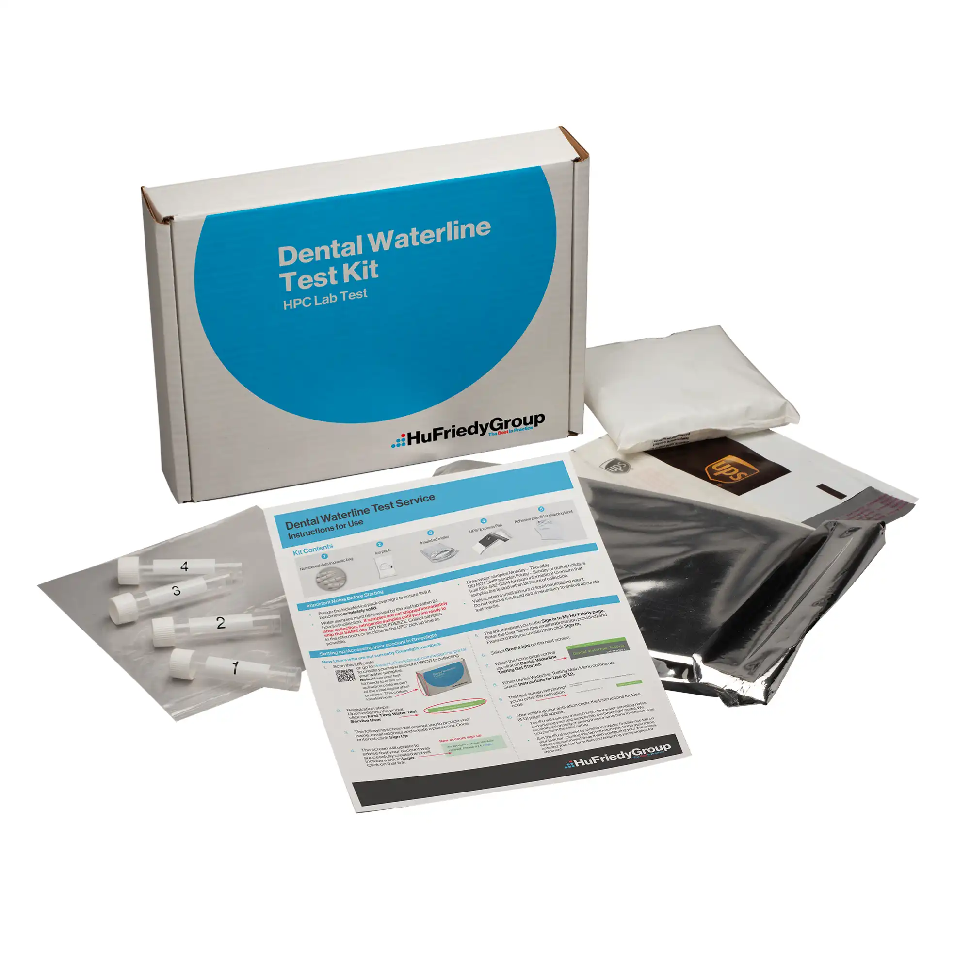 Hu-Friedy Dental Waterline Test Kit, HPC Lab Test, 4 Vials, IMS-2004 thumbnail 2