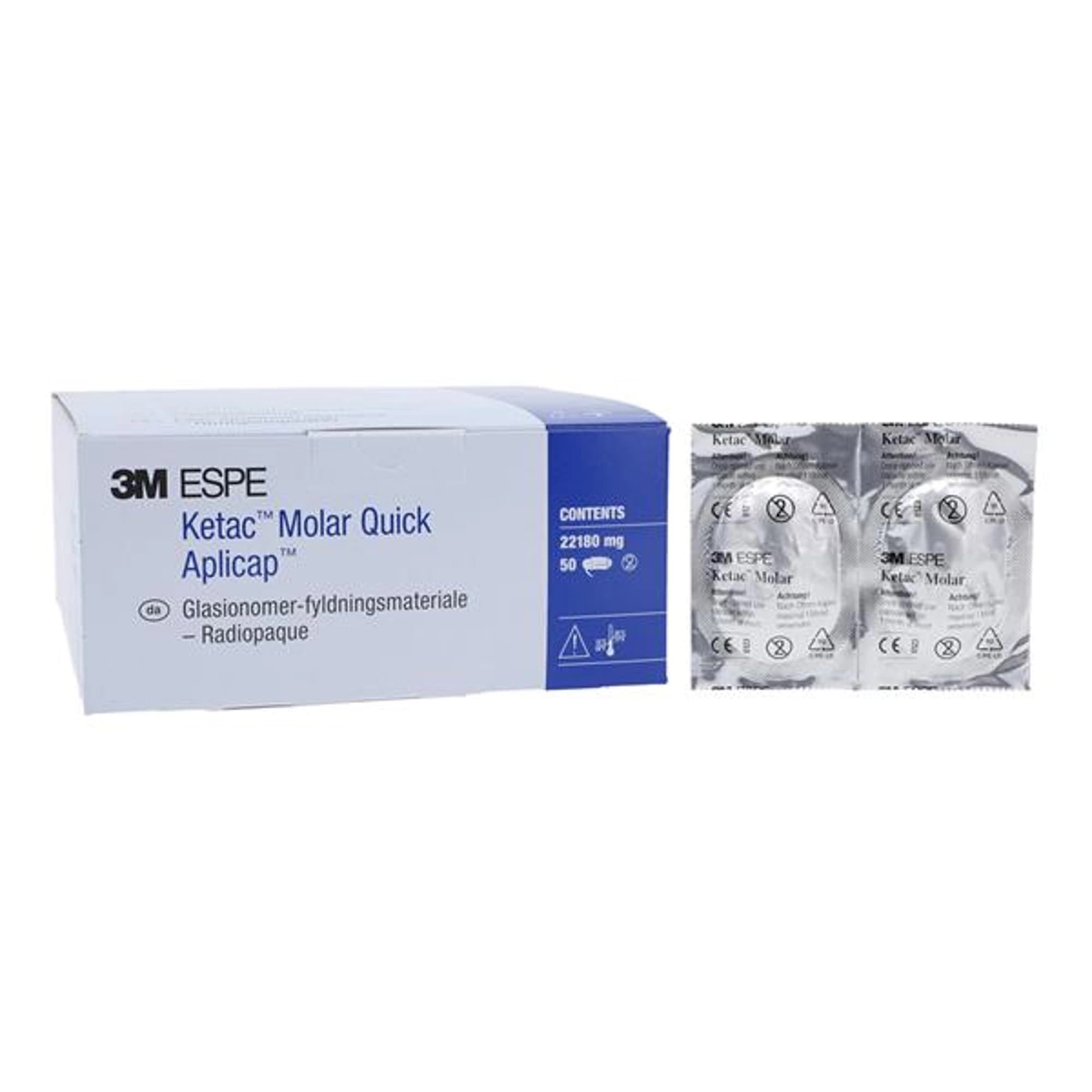 3M Ketac Molar Quick Aplicap Glass Ionomer Restorative, Shade A1, Refill, 50 Capsules, 56366 thumbnail 7