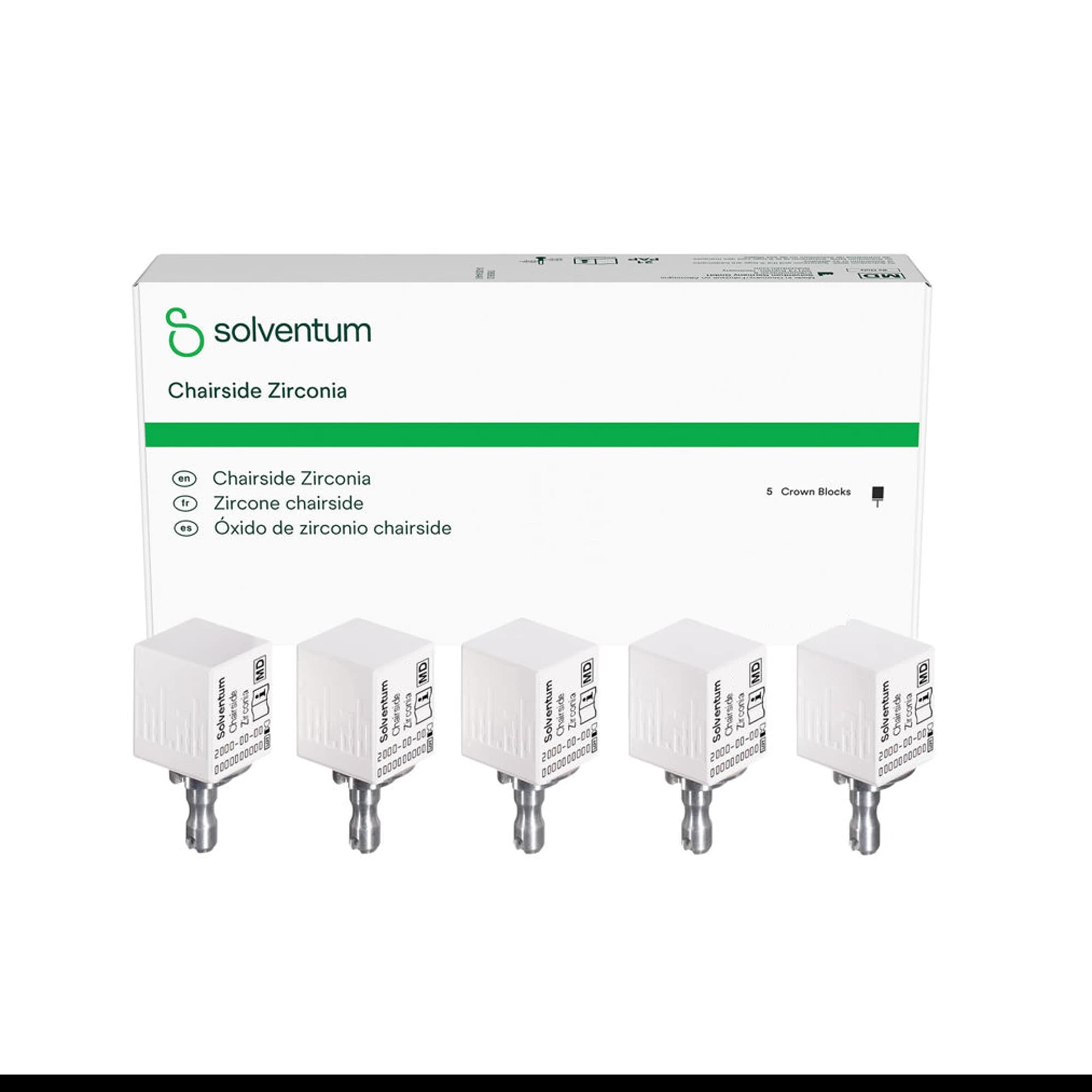 Solventum (3M) Chairside Zirconia CEREC Crown Block, Shade B1, 20mm, 5/Pk, 69945 thumbnail 5