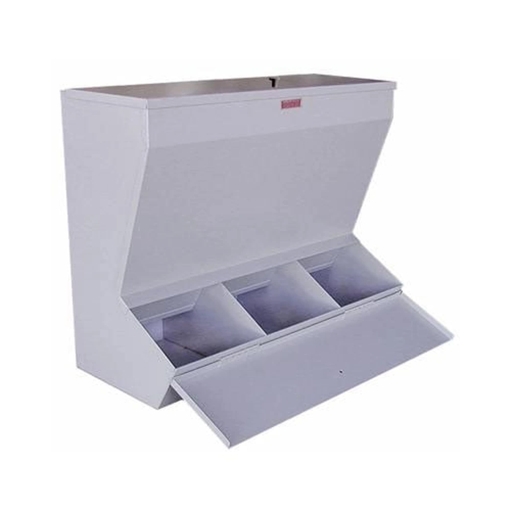 Handler Plaster Bin, 3 Compartment, Warm Gray, Model 81C, 21" x 10" x 18" thumbnail 7