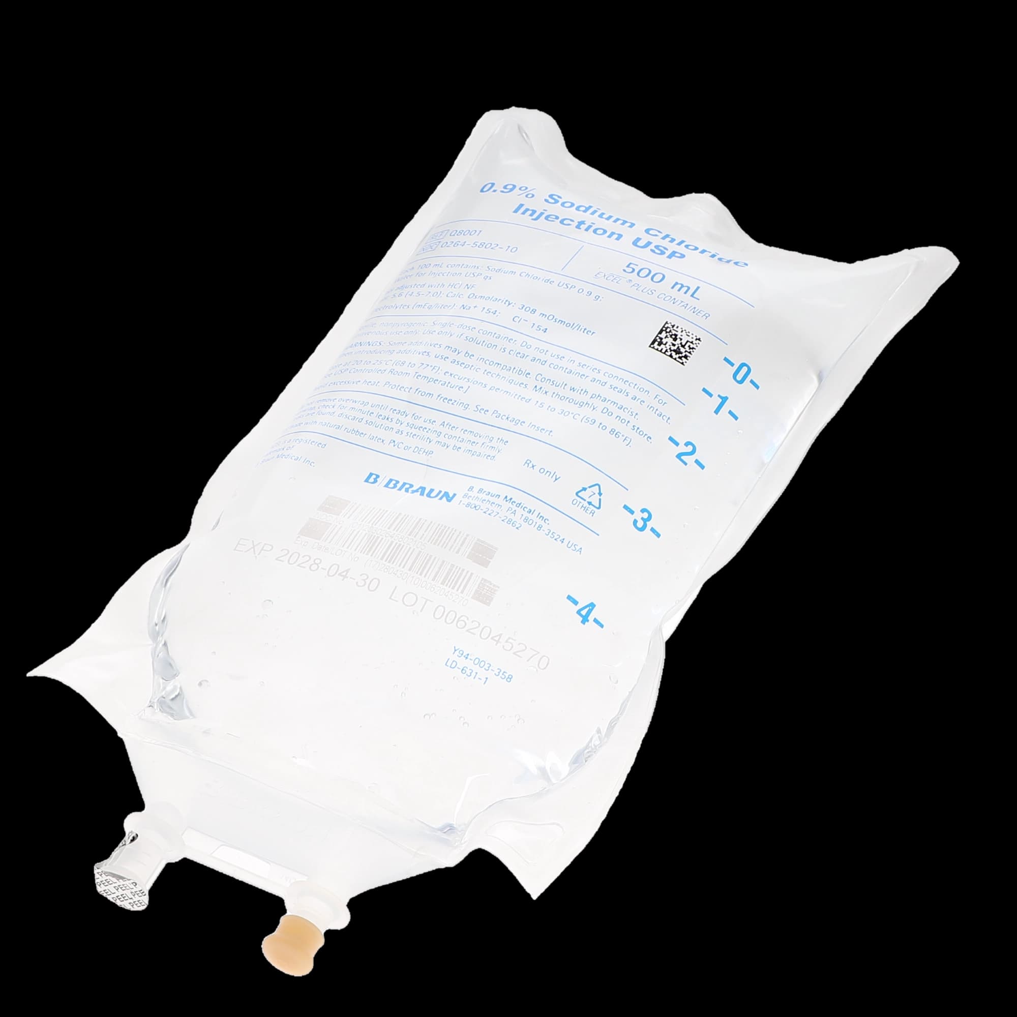 B. Braun 0.9% Sodium Chloride Injection, 500 mL thumbnail 4