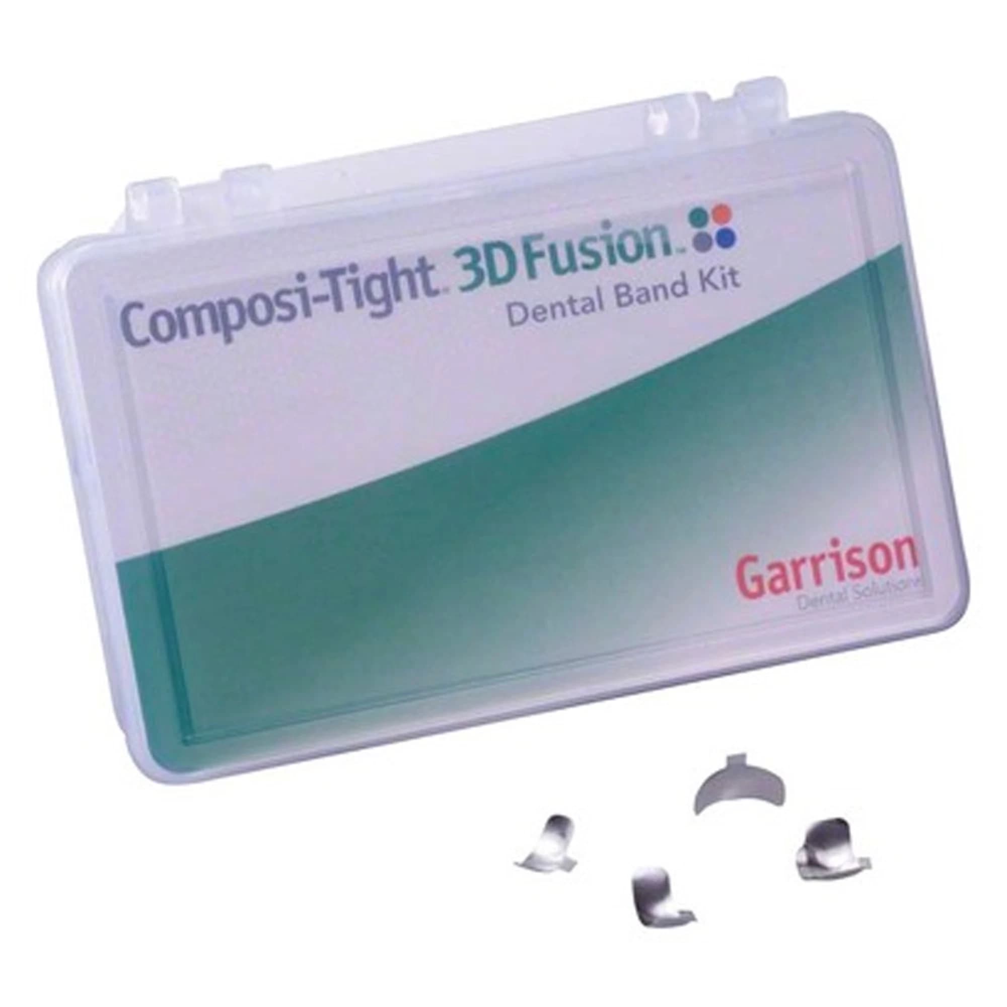 Composi-Tight 3D Fusion Firm Matrix Bands Assorted Kit, 300/Pk, 5 Sizes (4.3mm, 4.3mm w/ext 5.9mm, 5.3mm, 6.1mm, 6.1mm w/ext 7.7mm) thumbnail 2