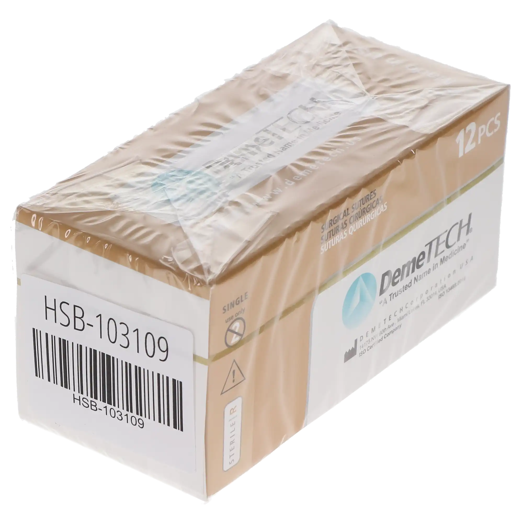 HSB Chromic Catgut Suture, 4-0, 45cm, 13mm 3/8 Circle Reverse Cutting Needle, 12/Bx thumbnail 4