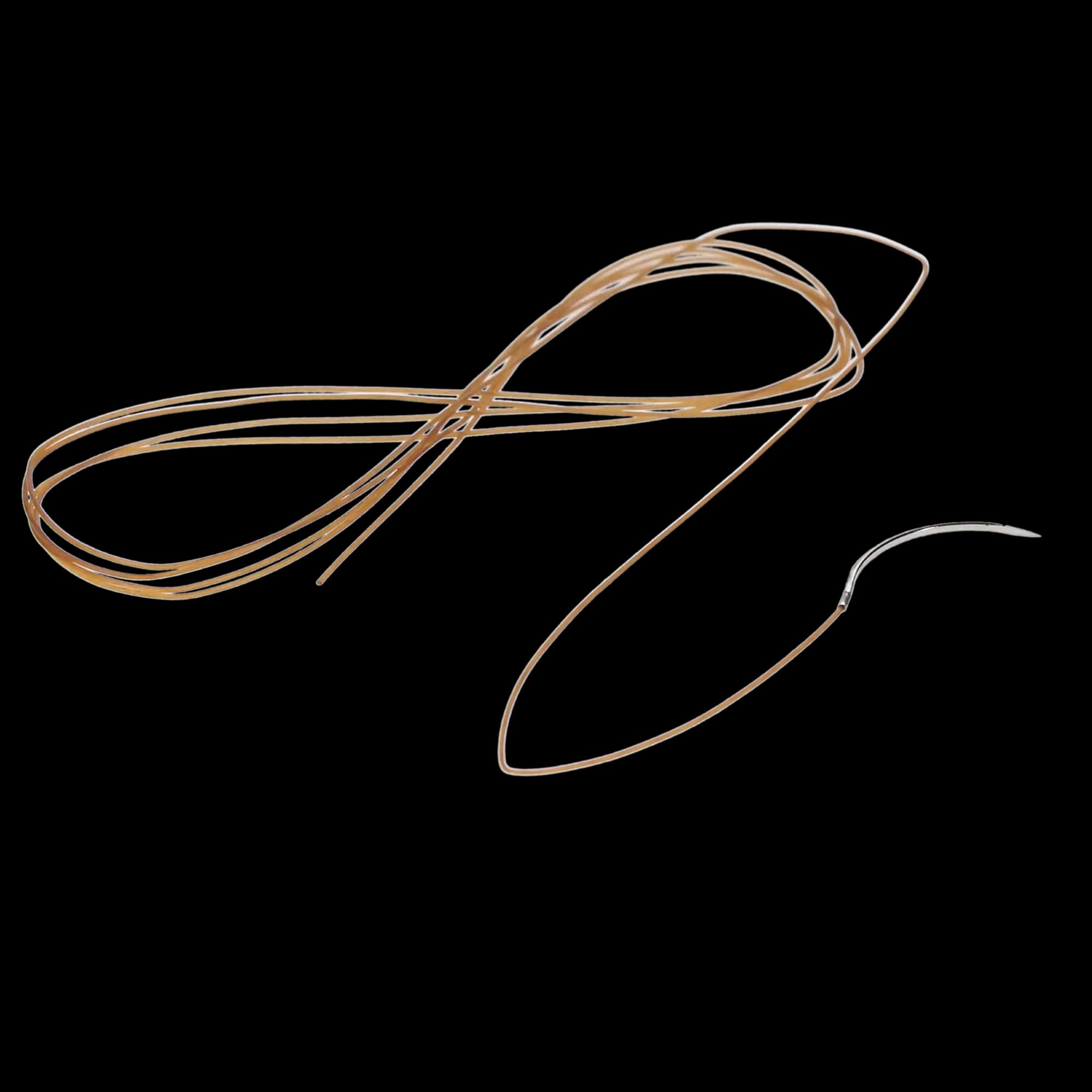 HSB Chromic Catgut Suture, 3-0, 19mm 3/8 Circle Reverse Cutting Needle, 70cm, Brown, 36/Bx - HSB - Suture Chromic Catgut 70cm Brown 3/0 19mm 3/8 Circle Reverse Cutting 36/Bx - Image 1