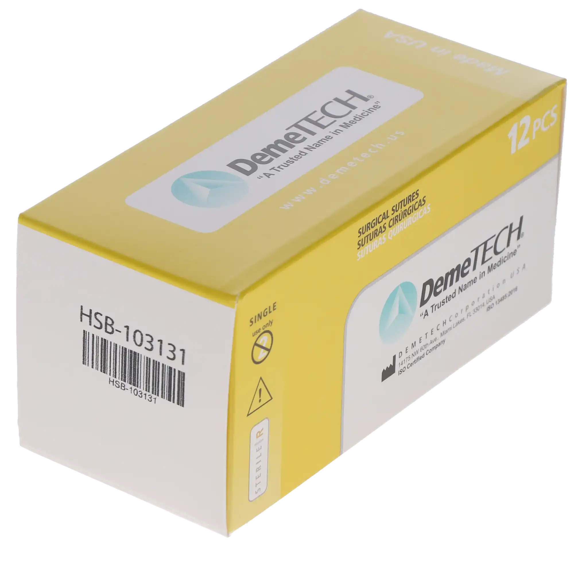HSB Plain Gut Suture, 4-0, 45cm, 12mm DC-2 3/8 Circle Reverse Cutting Needle, Beige, 12/Bx thumbnail 3