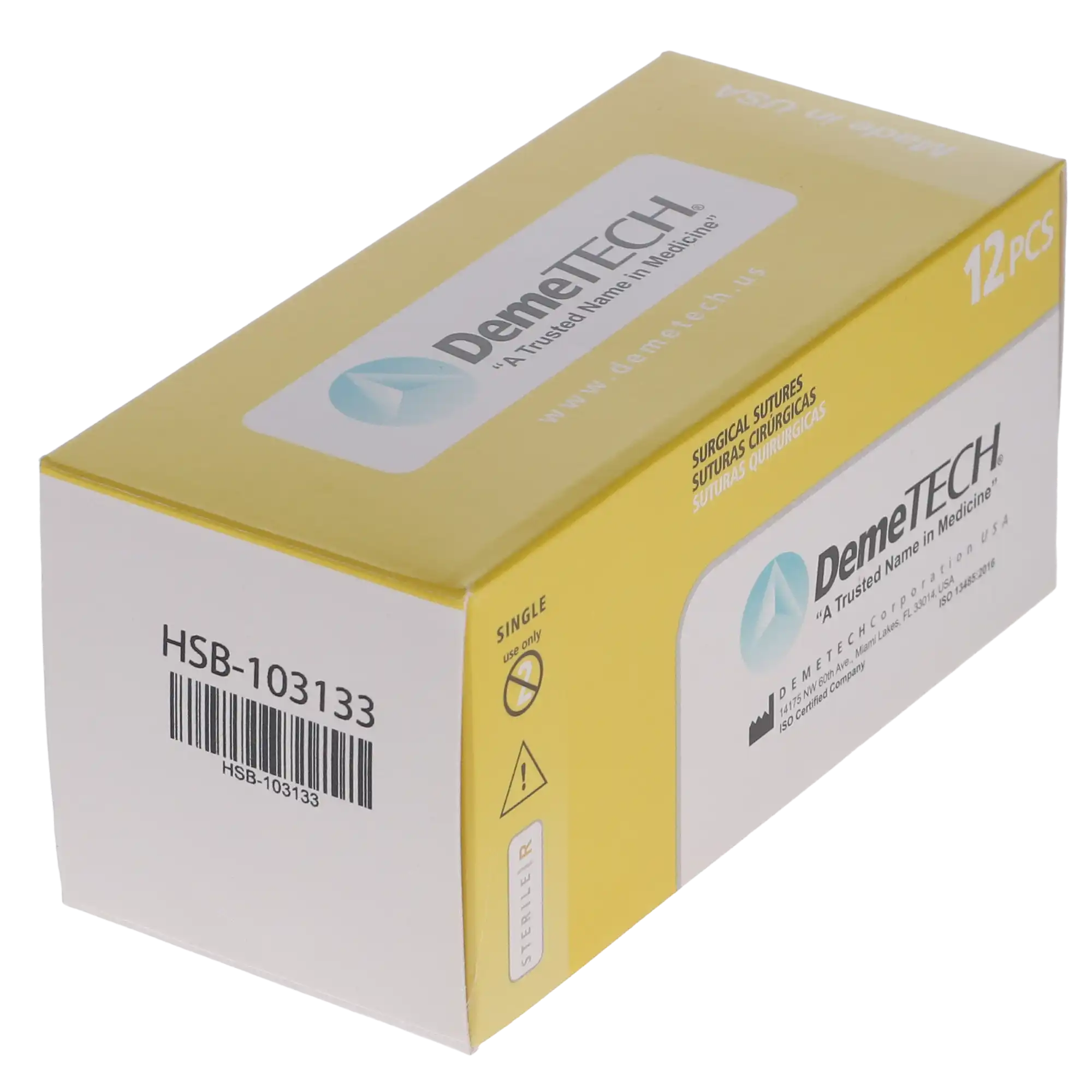 HSB Plain Gut Suture, 3/0, 70cm, 24mm DFS-1 3/8 Circle Reverse Cutting Needle, Beige, 12/Bx thumbnail 3