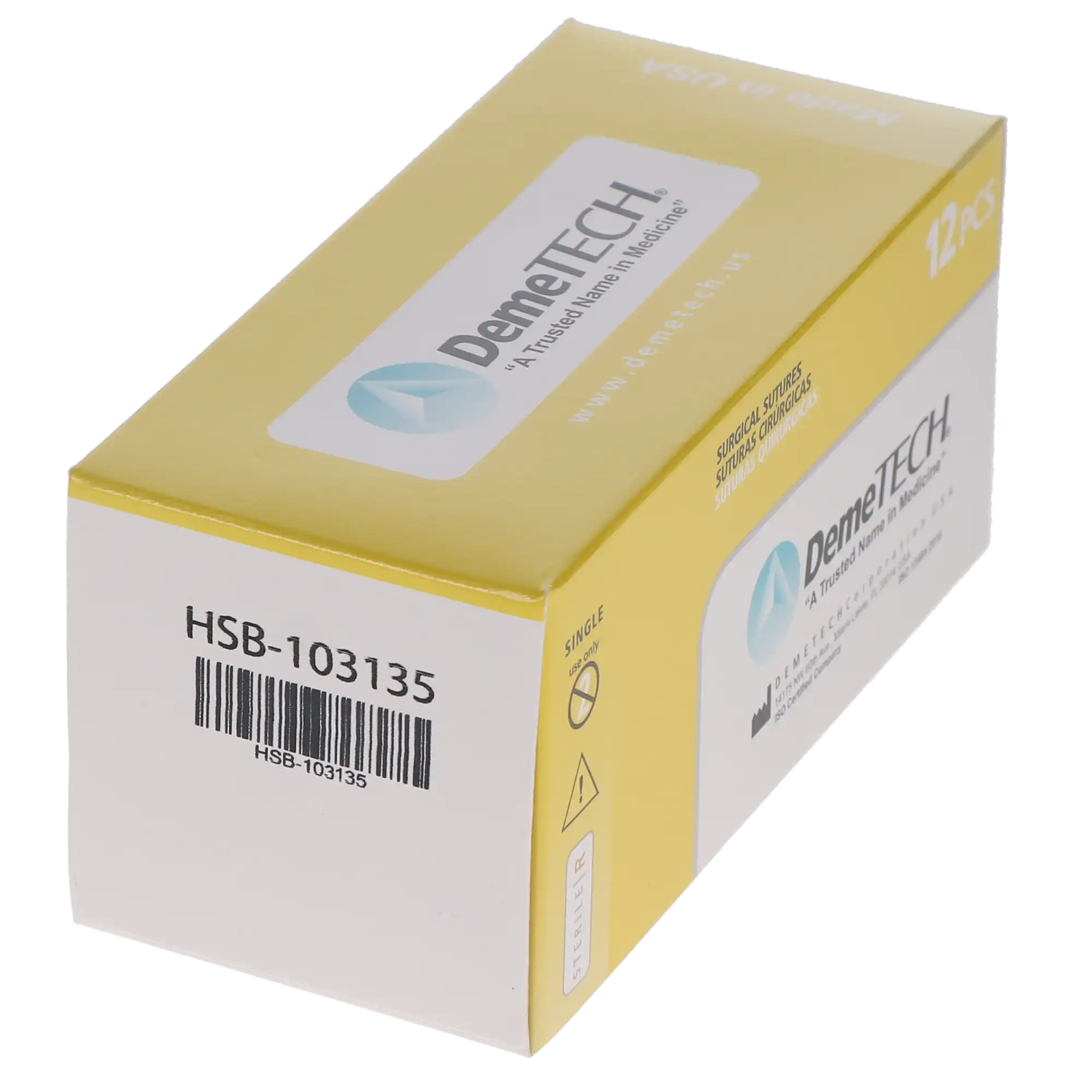 HSB Plain Gut Suture, 2/0, 70cm, 24mm 3/8 Circle Reverse Cutting Needle (DFS-1), Beige, 12/Bx thumbnail 3