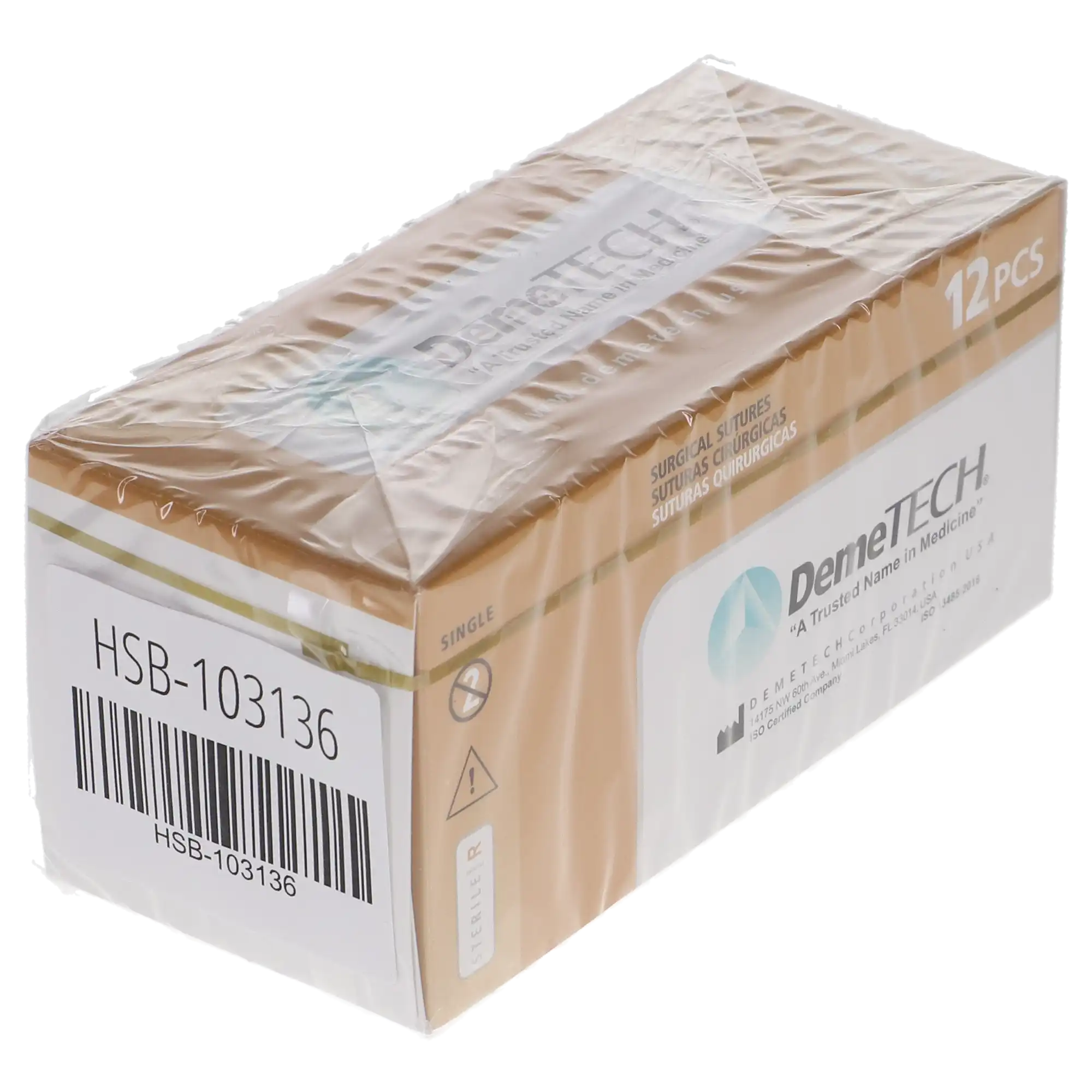 HSB Suture Chromic Gut 70cm Brown 5/0 19mm DFS-2 3/8 Circle Reverse Cutting, 12/Bx thumbnail 4