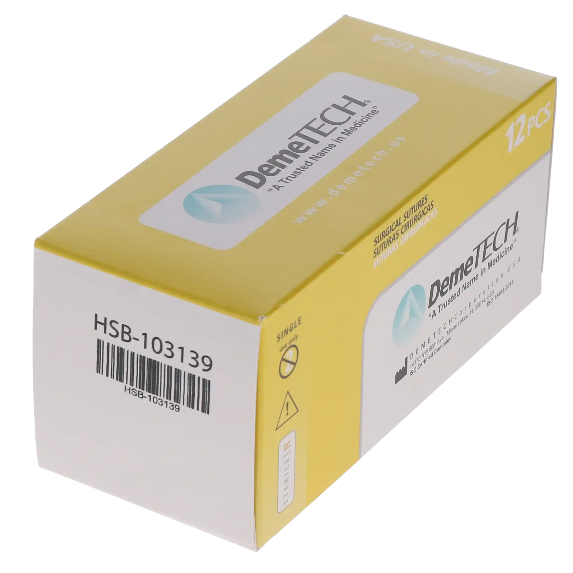 HSB Plain Gut Suture, 4-0, 45cm, 24mm 1/2 Circle Reverse Cutting Needle, DCP-2, Beige, 12/Bx thumbnail 3